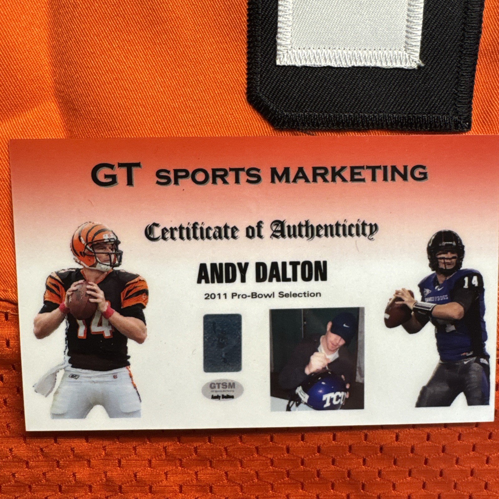ANDY DALTON signed CINCINNATI BENGALS JERSEY w/Red Rifle inscr w/his #- PSA DNA