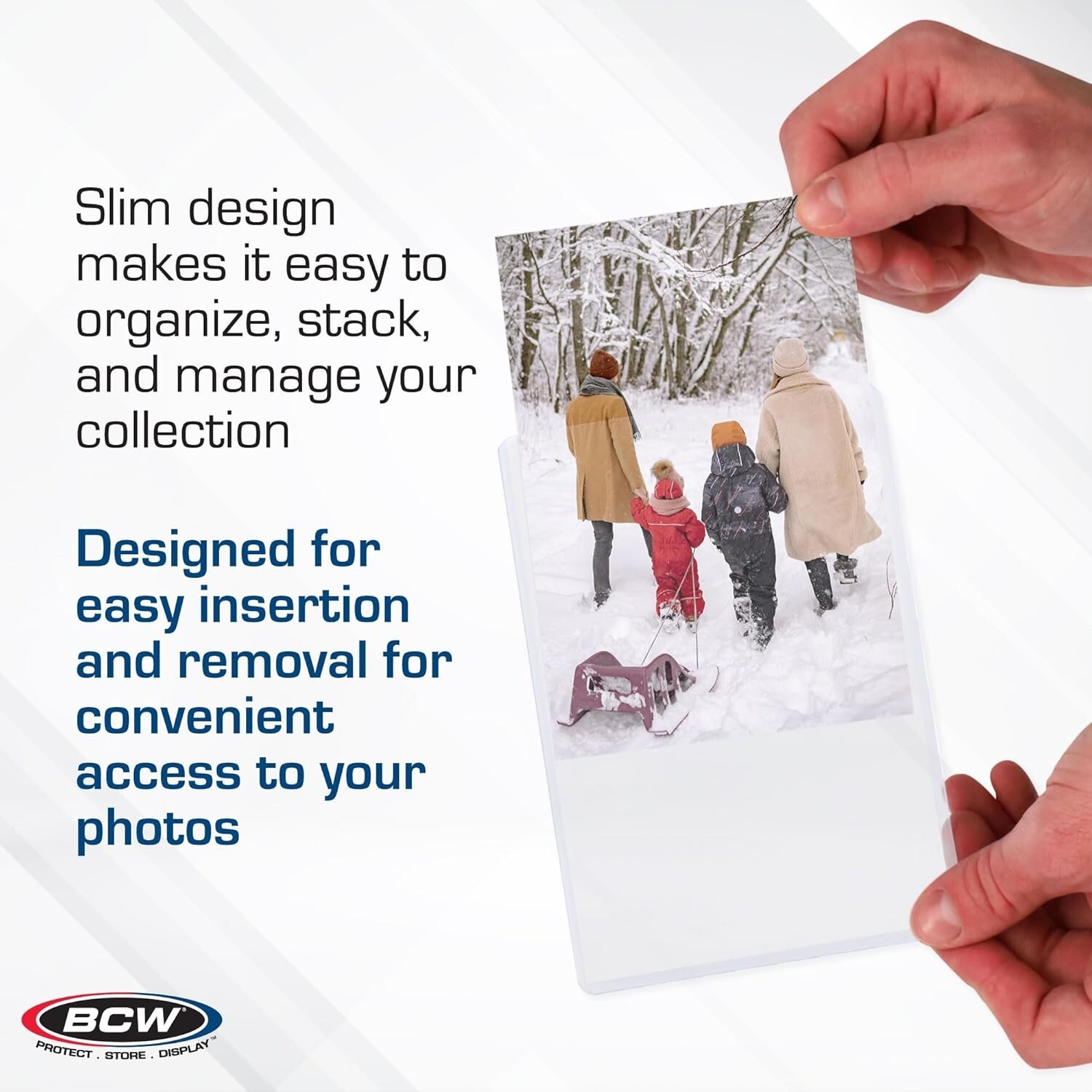 BCW 4X6 Post Card & Photo Top Loaders Rigid PVC Sleeves 25 Pack Clear Plastic