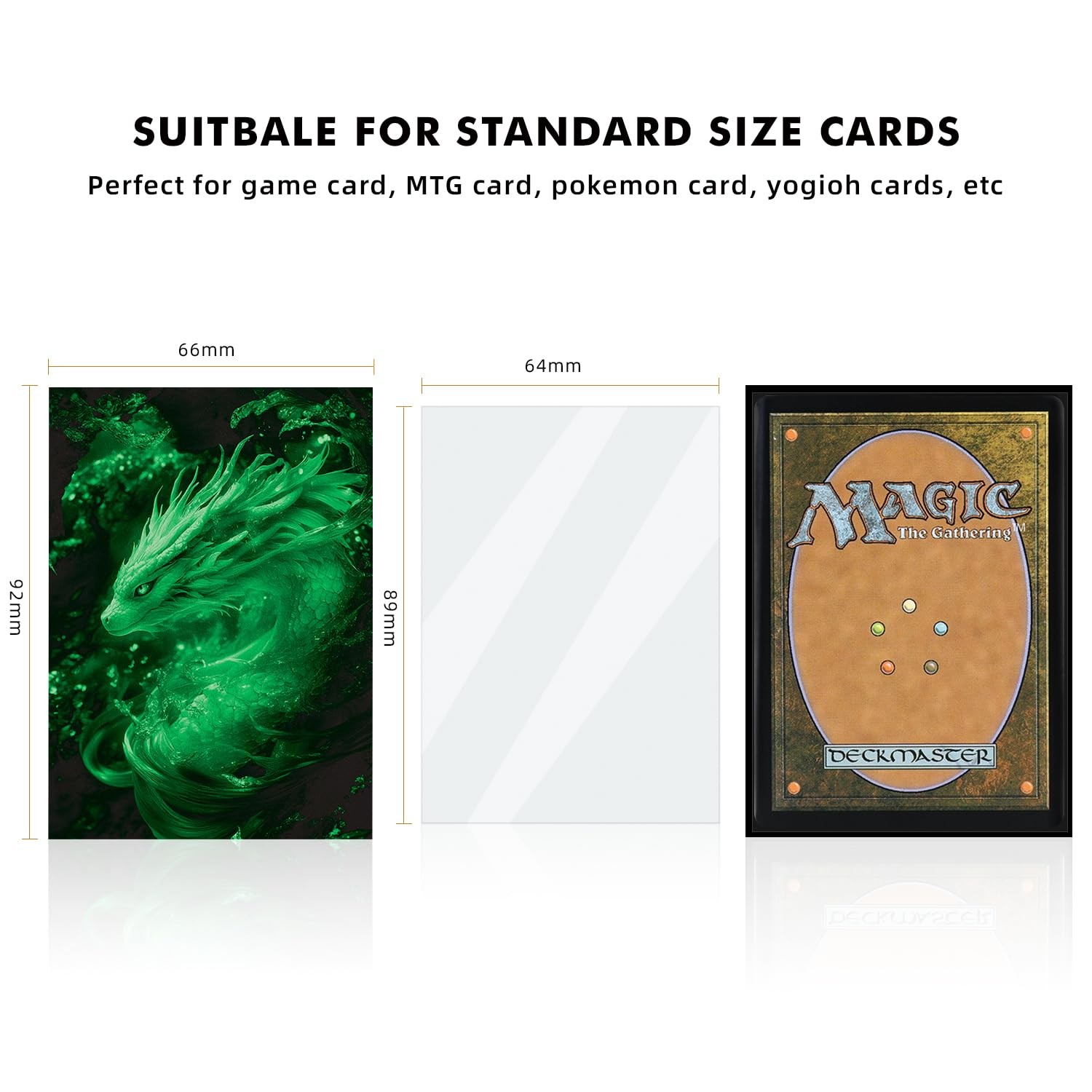 Katomula 100 MTG Card Sleeves with 100 Inner Sleeves, Textured Back Art Sleev…