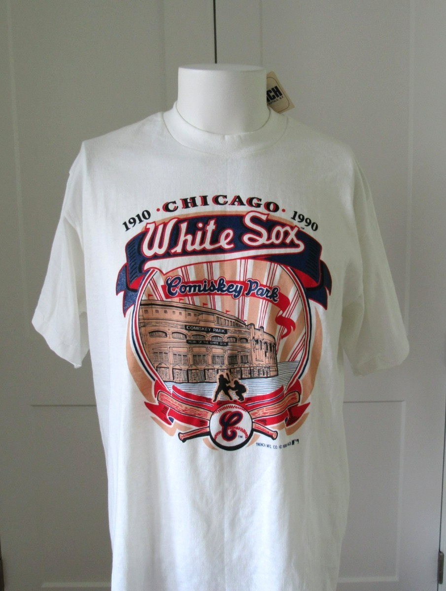 VTG. NWT Chicago White Sox Comiskey Park 1910-1990 Baseball T-Shirt XL 46-48