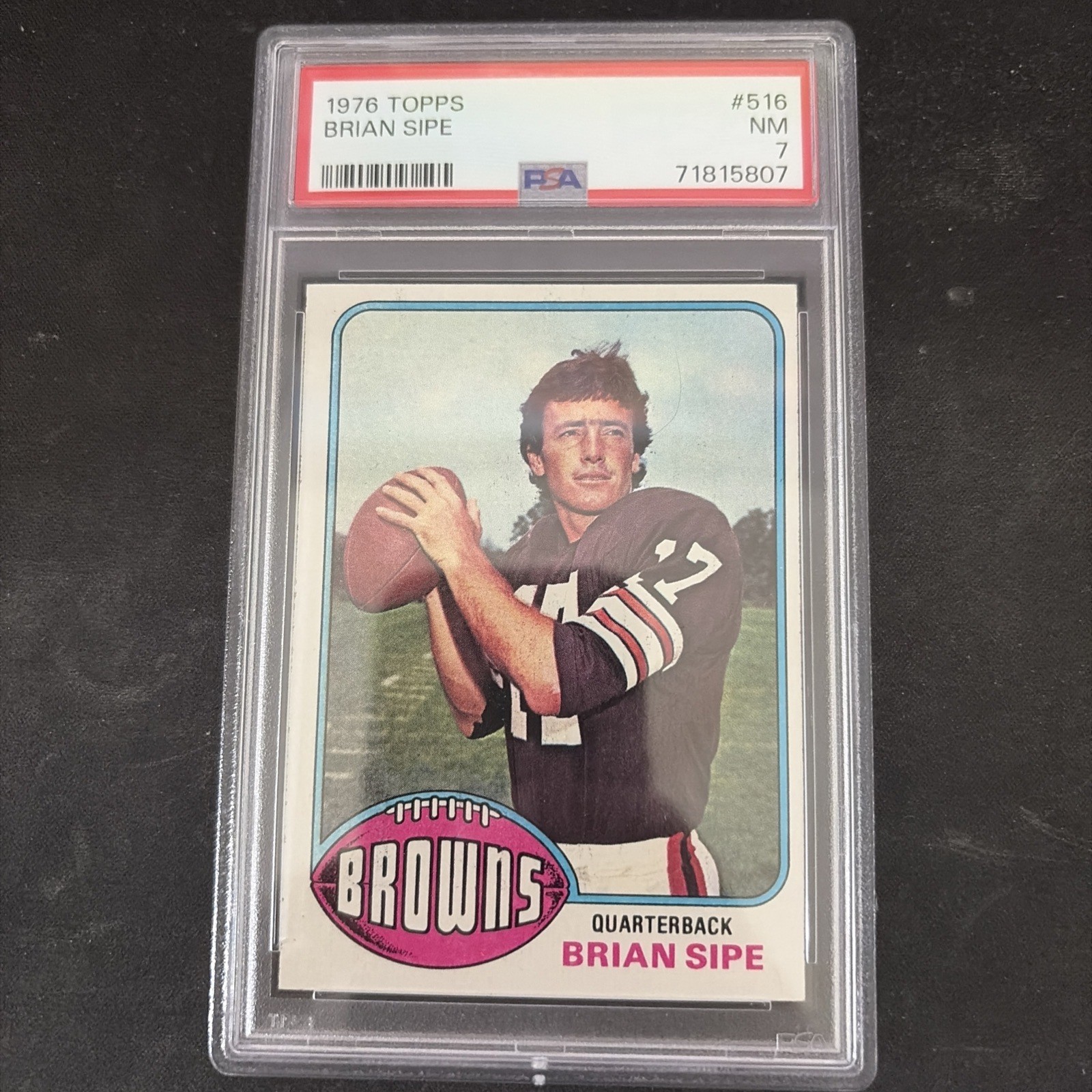 1976 Topps – Brian Sipe #516 (RC) PSA 7