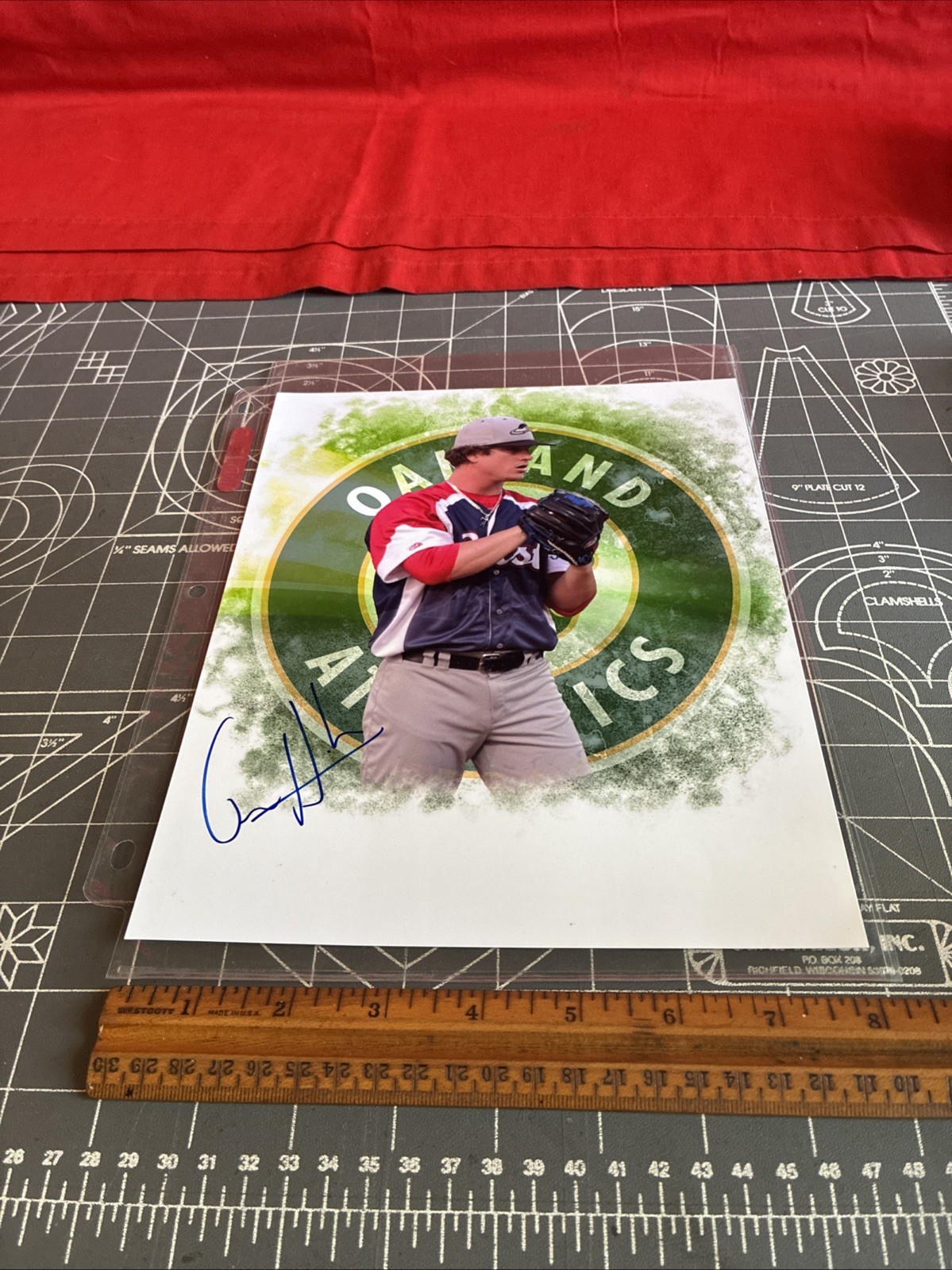 Oakland Athletics Pitcher Autographed Picture 8×10 Inches