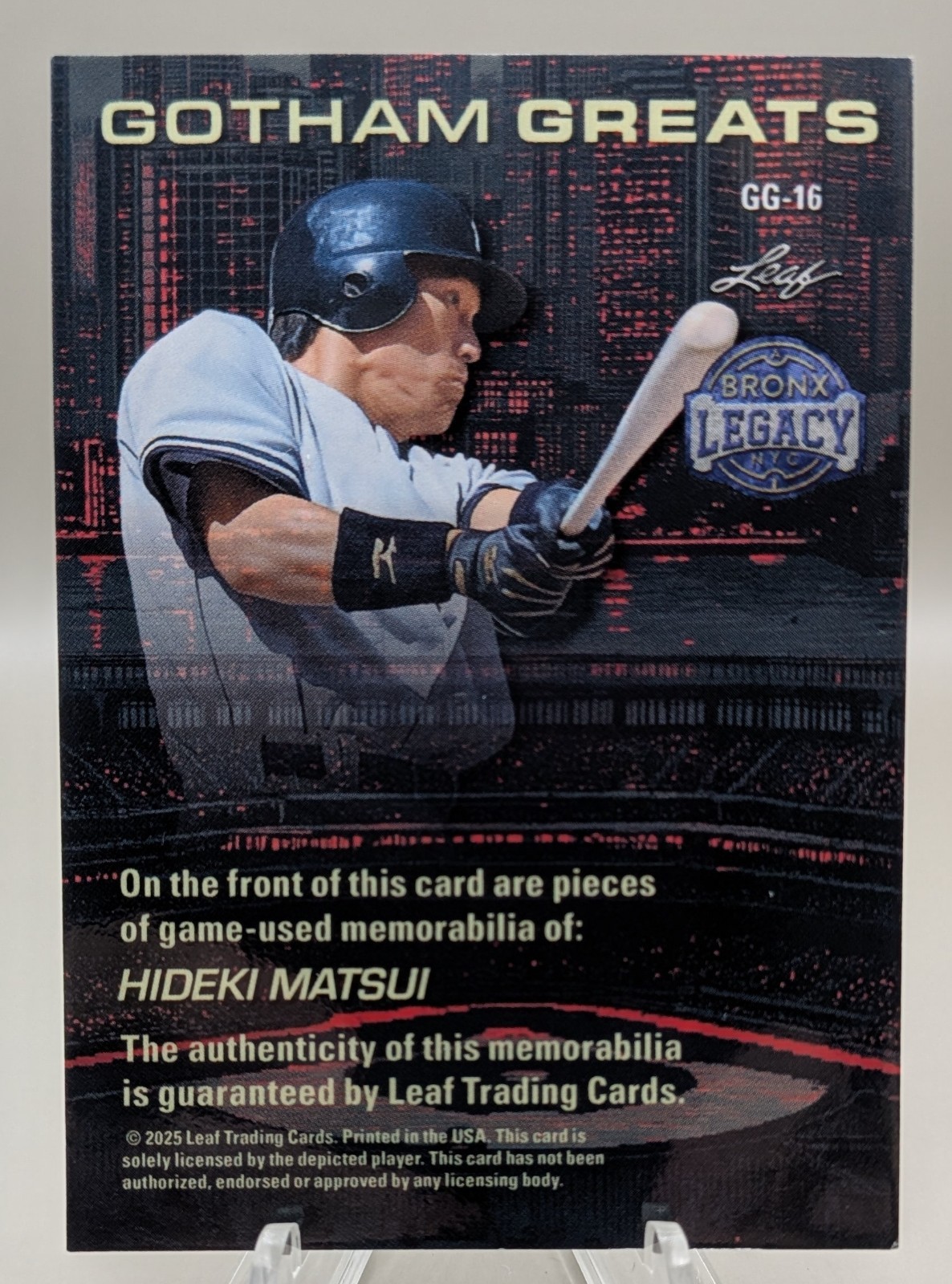2025 Leaf a Bronx Legacy – Gotham Greats Hideki Matsui Bronze Holofoil /50