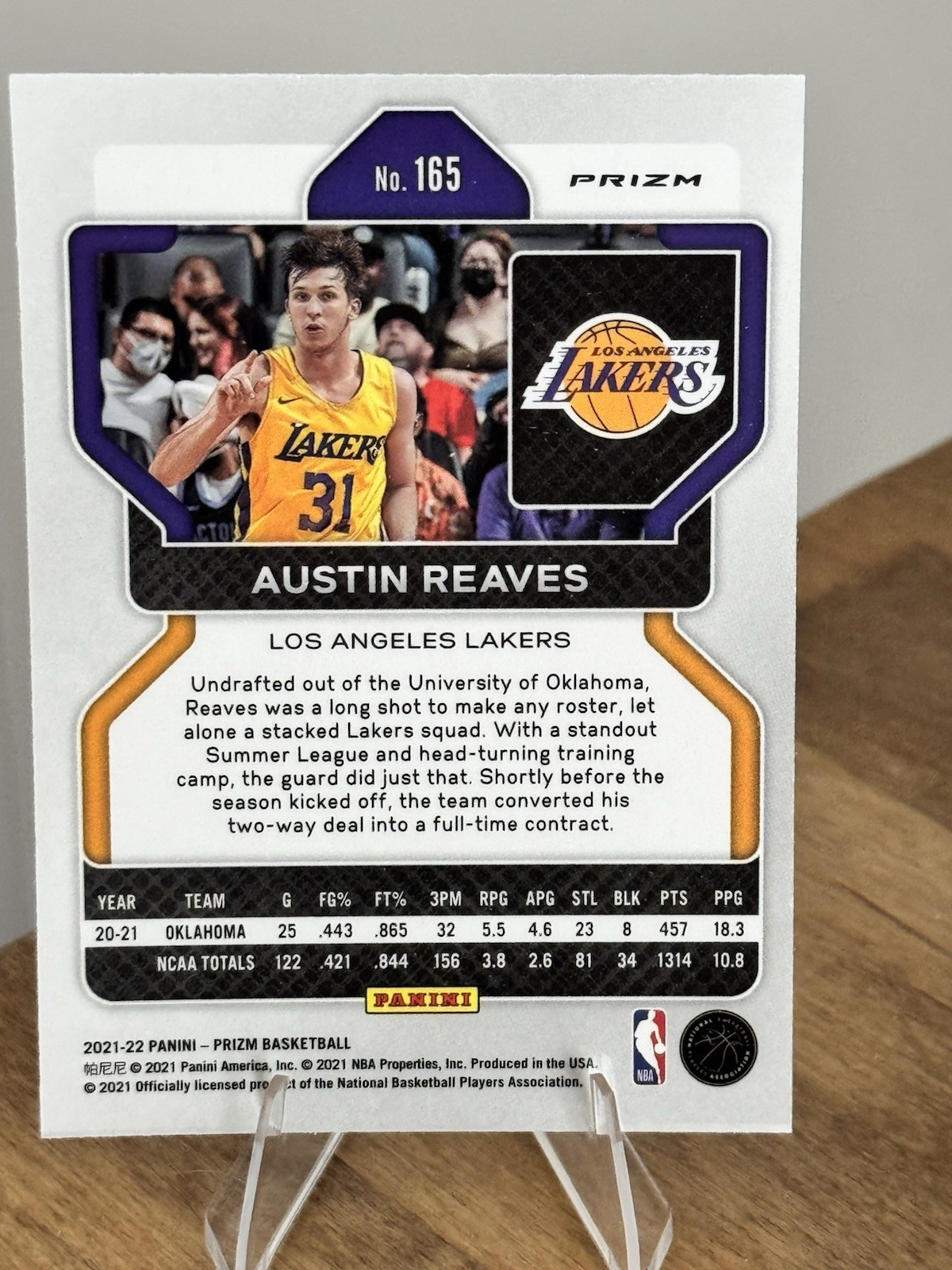 2021-22 Panini Prizm – Austin Reaves #165 Silver Wave Prizm (RC)