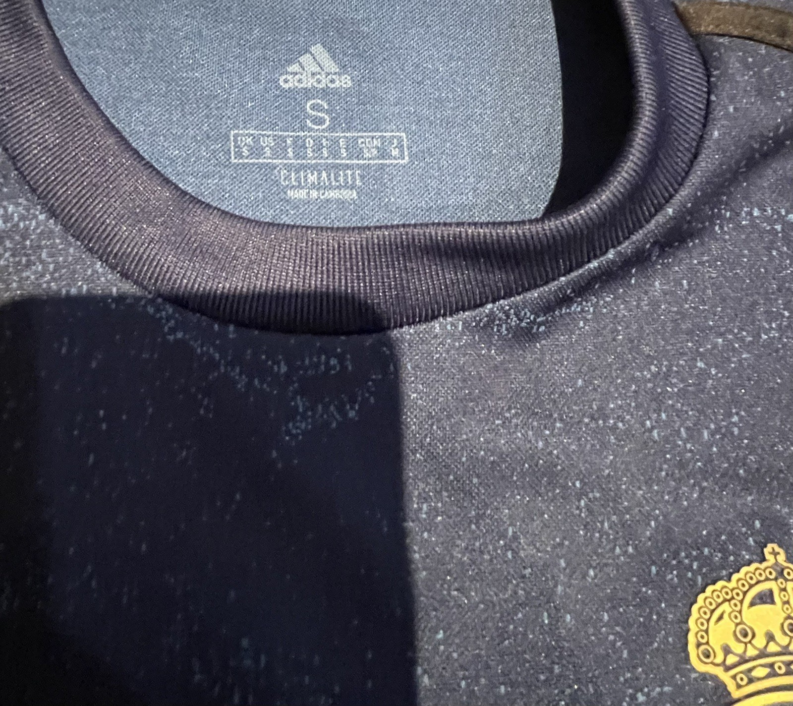 Adidas Real Madrid 2019-20 Navy Gold Soccer Jersey FJ3151 Men’s Small Rare