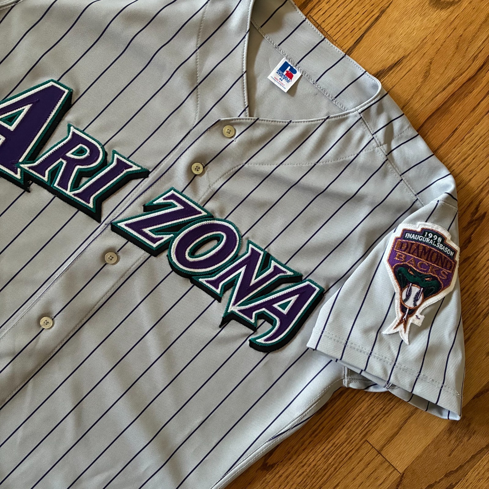 1998 Arizona Diamondbacks Russell Athletic Diamond Collection Jersey sz 44 L