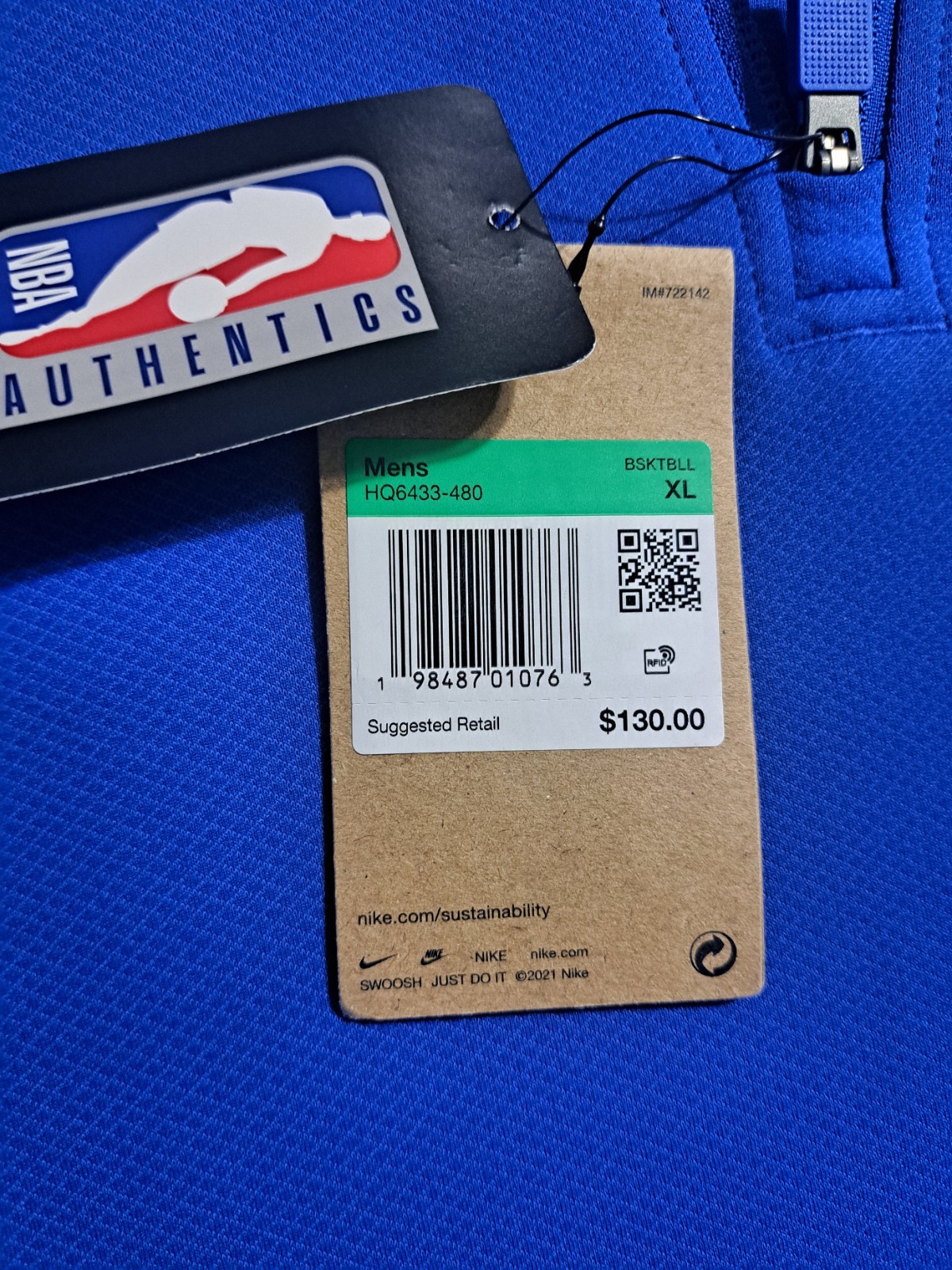 Indiana Pacers NBA Nike Dri Fit XL Quarter Zip Double Sided New W/Tags MSRP 130