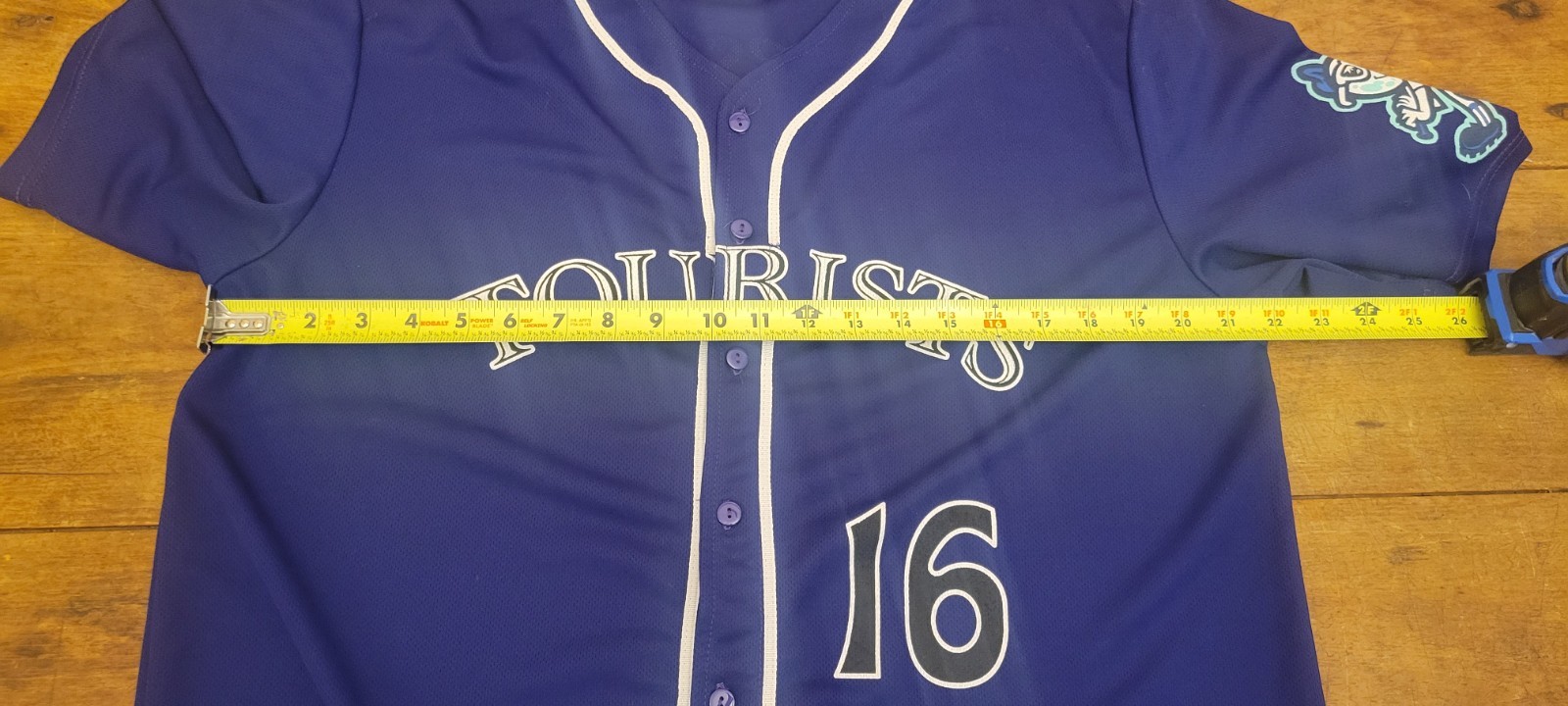 Asheville Tourists Jersey Mens XL Blue MiLB Baseball Promotional Adventures