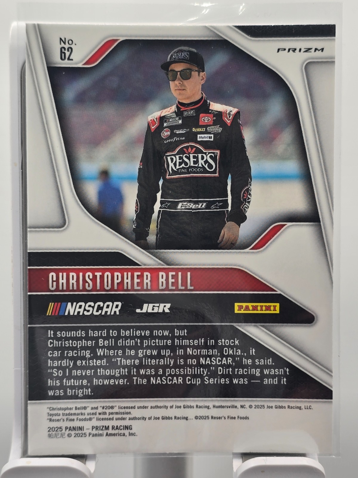 2025 Prizm Nascar Racing – #62 Christopher Bell – Blue Cracked Ice
