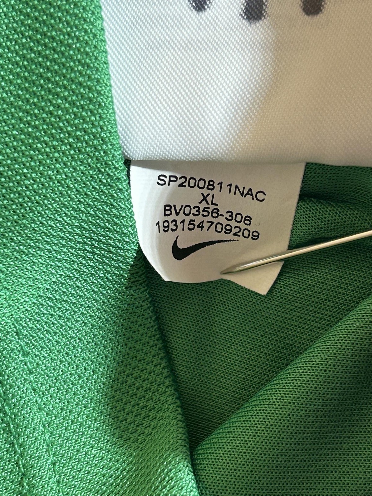 North Texas Polo Shirt Mens XL Green Nike Dri Fit Performance Stretch Mean Green