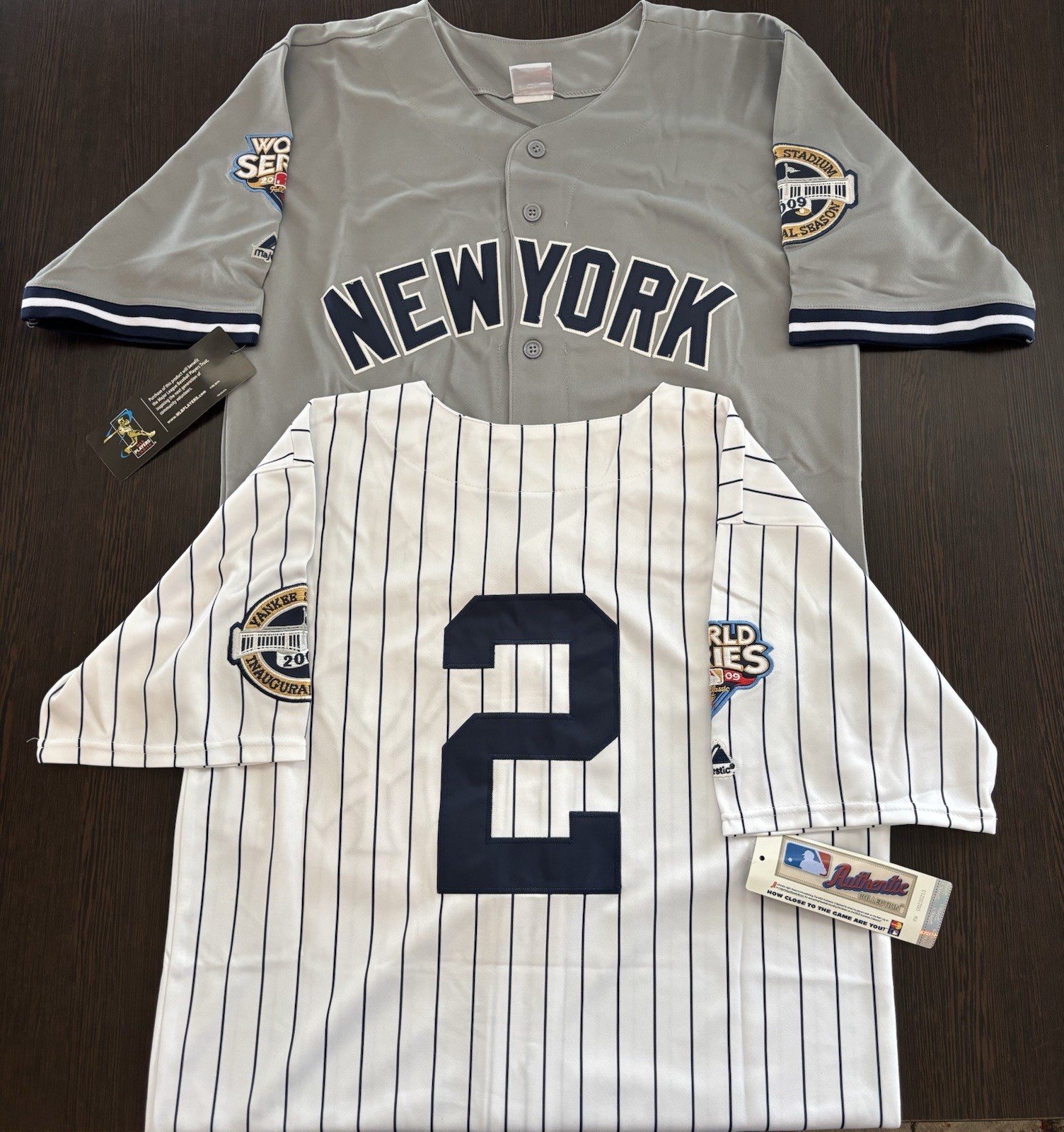 Derek Jeter 2009 New York Yankees World Series Men’s Jersey! Same day shipping!