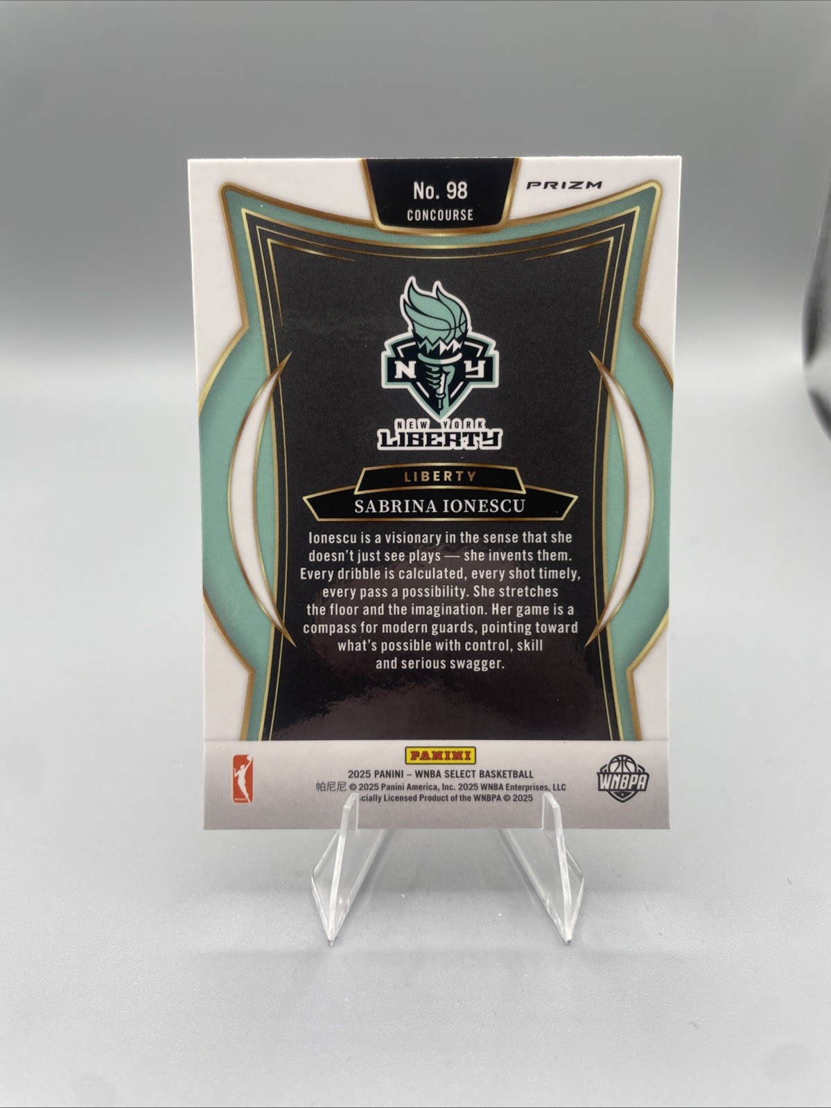 2025 Panini Select WNBA – Concourse Sabrina Ionescu #98 Pink Ice Prizm