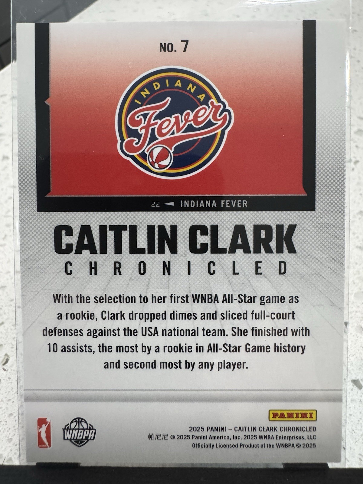 2025 Panini Caitlin Clark Chronicled – WNBA Caitlin Clark #7 Red Cracked Ice