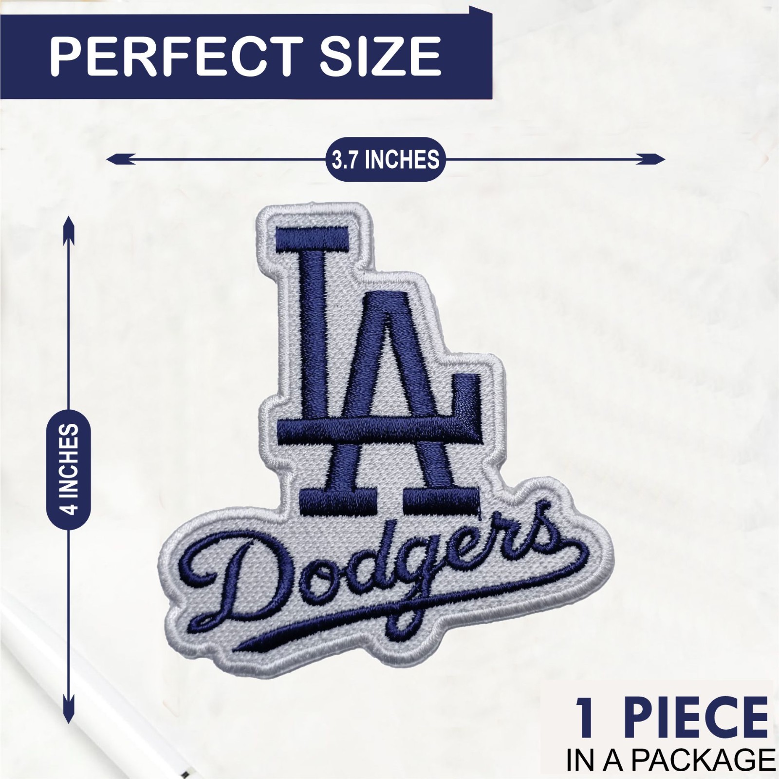 Los Angeles Dodgers Baseball Iron On Patch – Sew Patch – Embroidered Patch 4″x4″