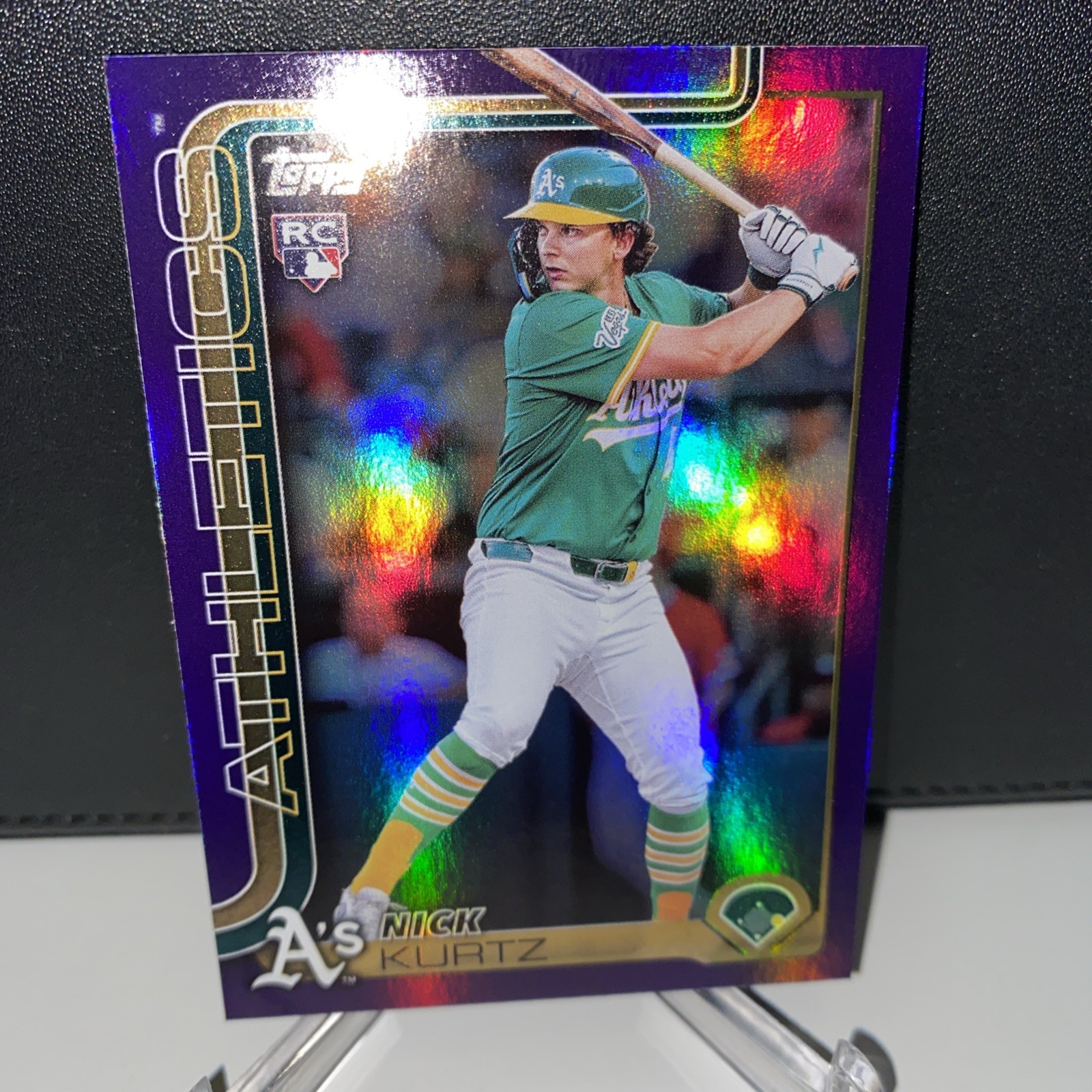Nick Kurtz 2025 Topps Update Series #US201 Purple /250 RC Athletics