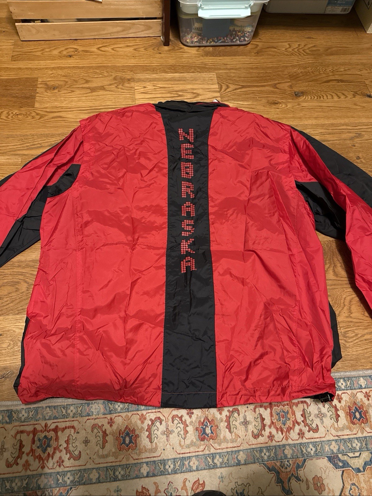 90’s Univ Nebraska Cornhuskers Jacket Mens Medium Red/Black Columbia Full Zip