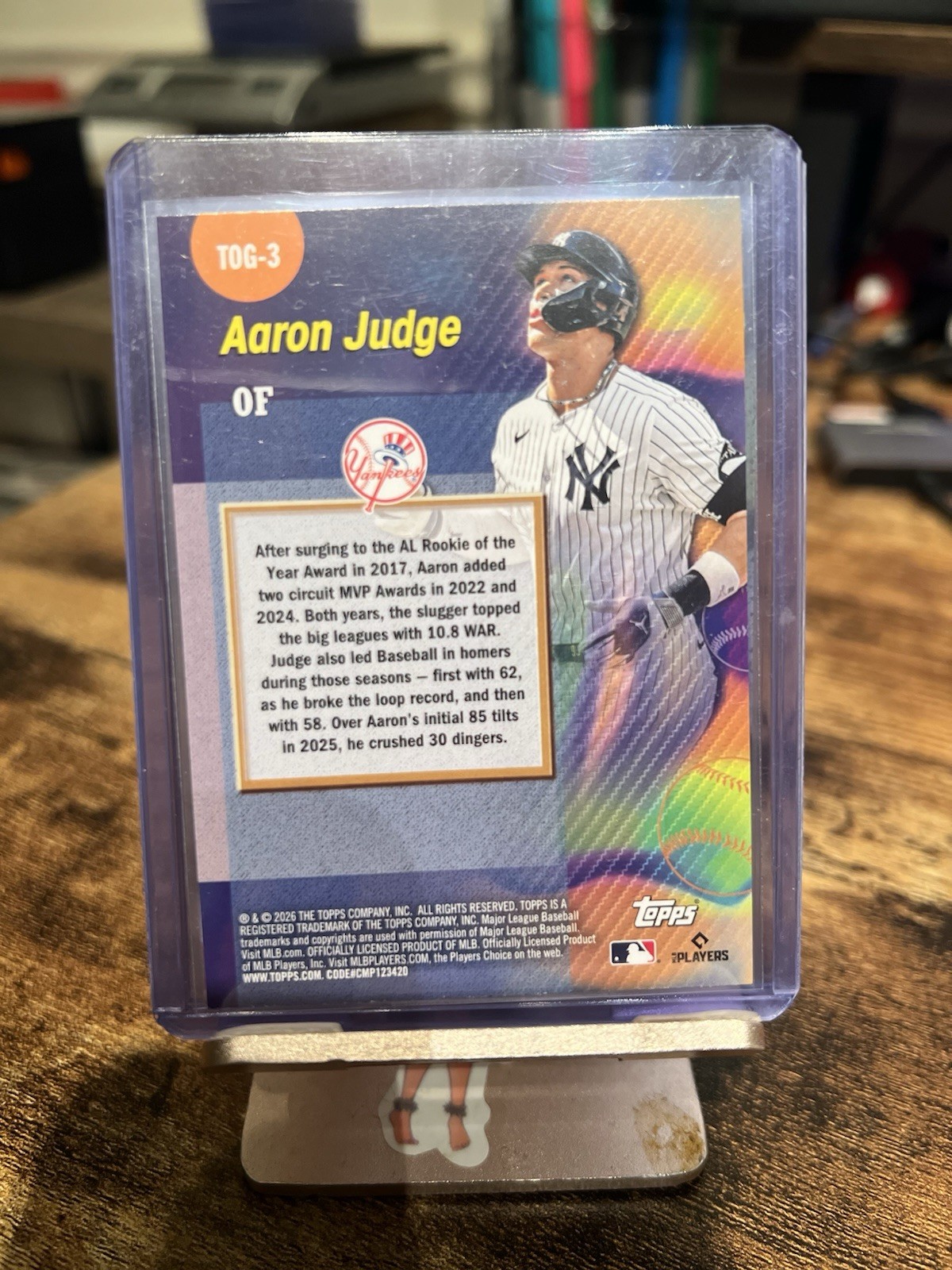2026 Topps Series 1 Titans Of The Game #TOG-3 Aaron Judge