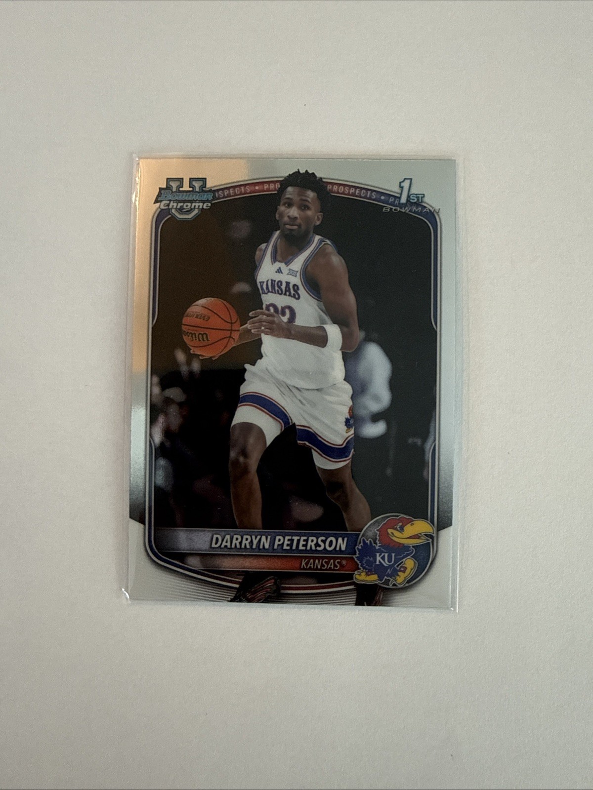 2025-26 Bowman Darryn Peterson 1st Chrome #BCP-2 Kansas Jayhawks