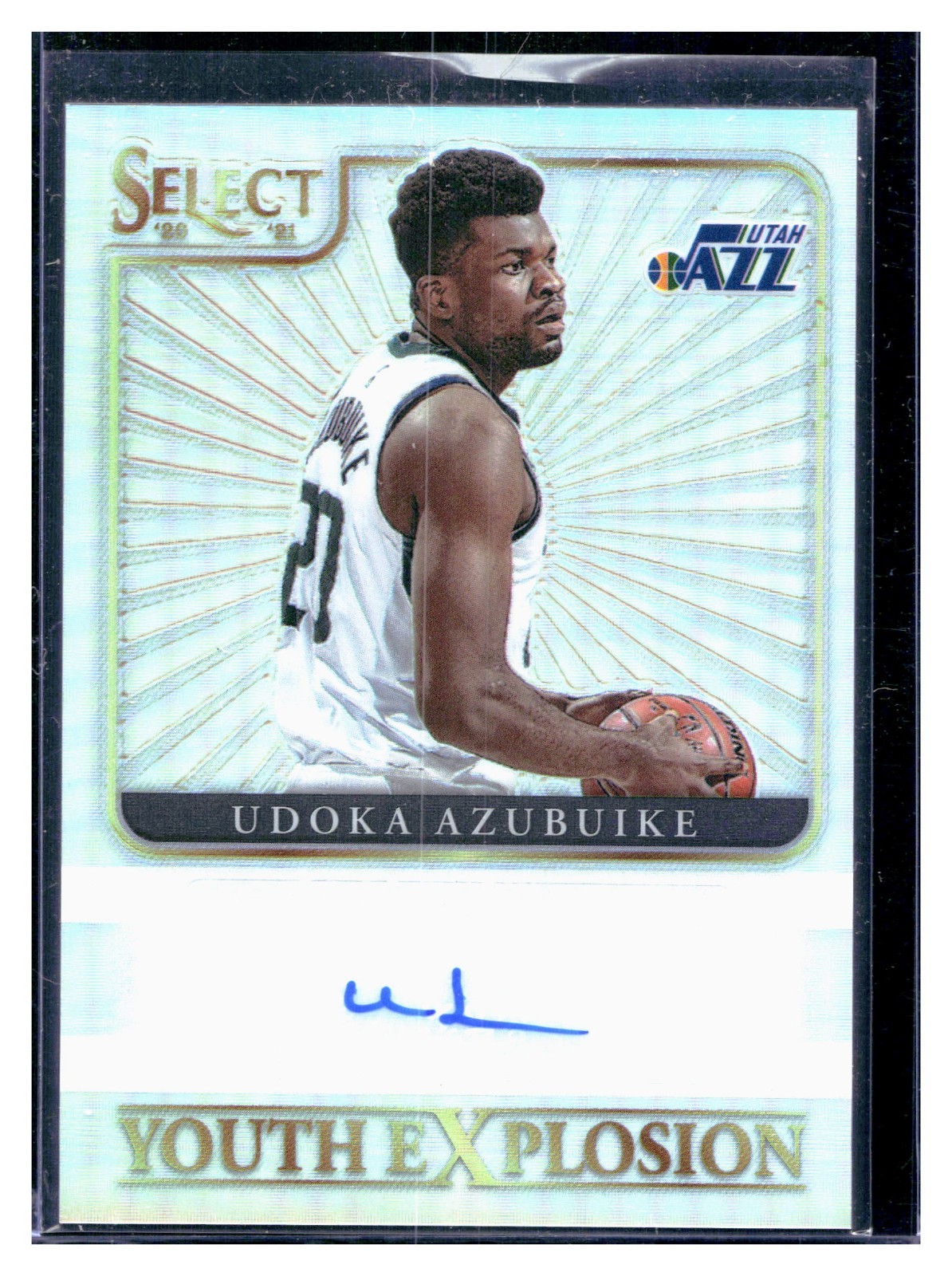 2020-21 Select Udoka Azubuike Youth Explosion Silver Prizm Rookie Auto #UDO SP
