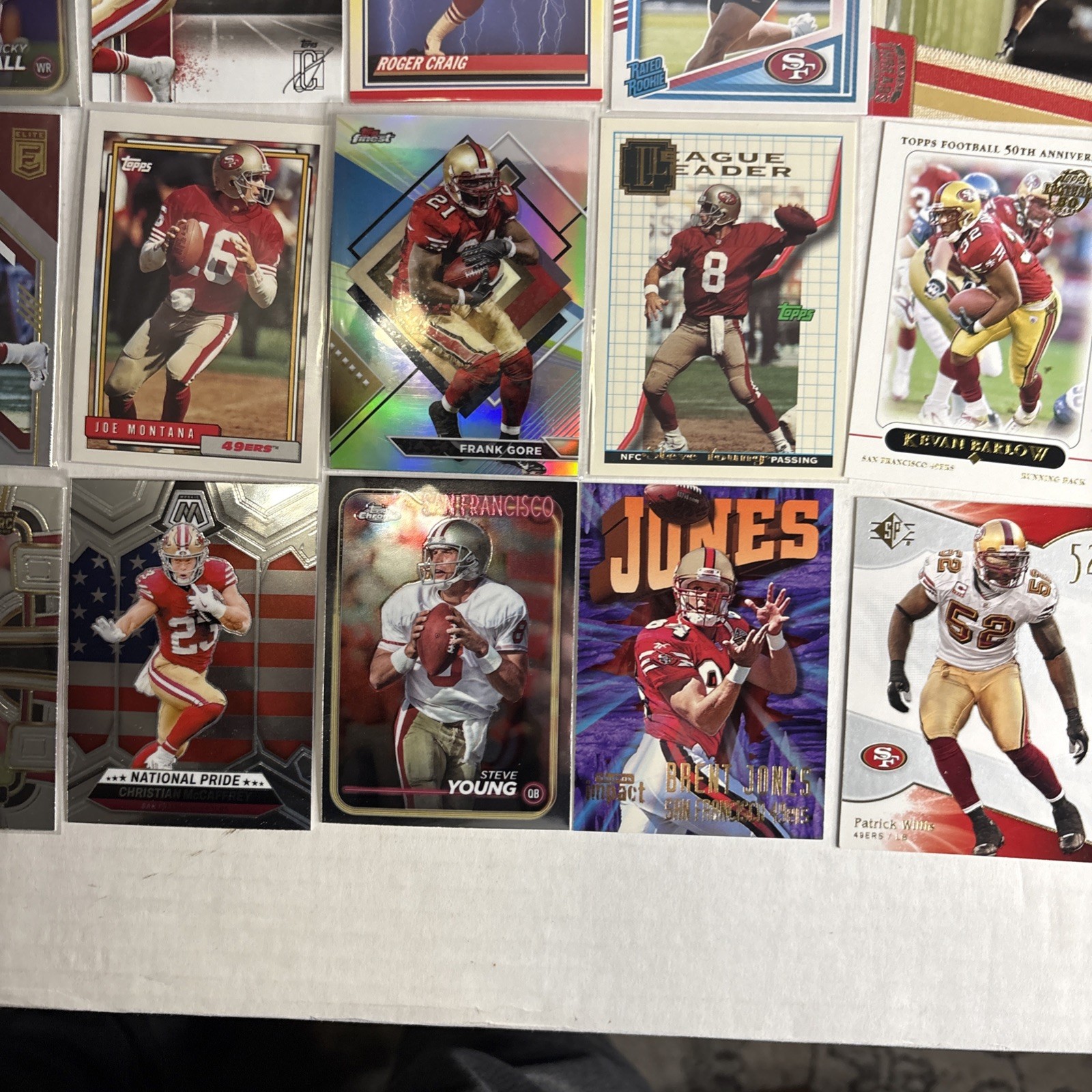 Niners NFL Football Card Lot (50 Cards) Rookies, Stars, Inserts San Francisco 49