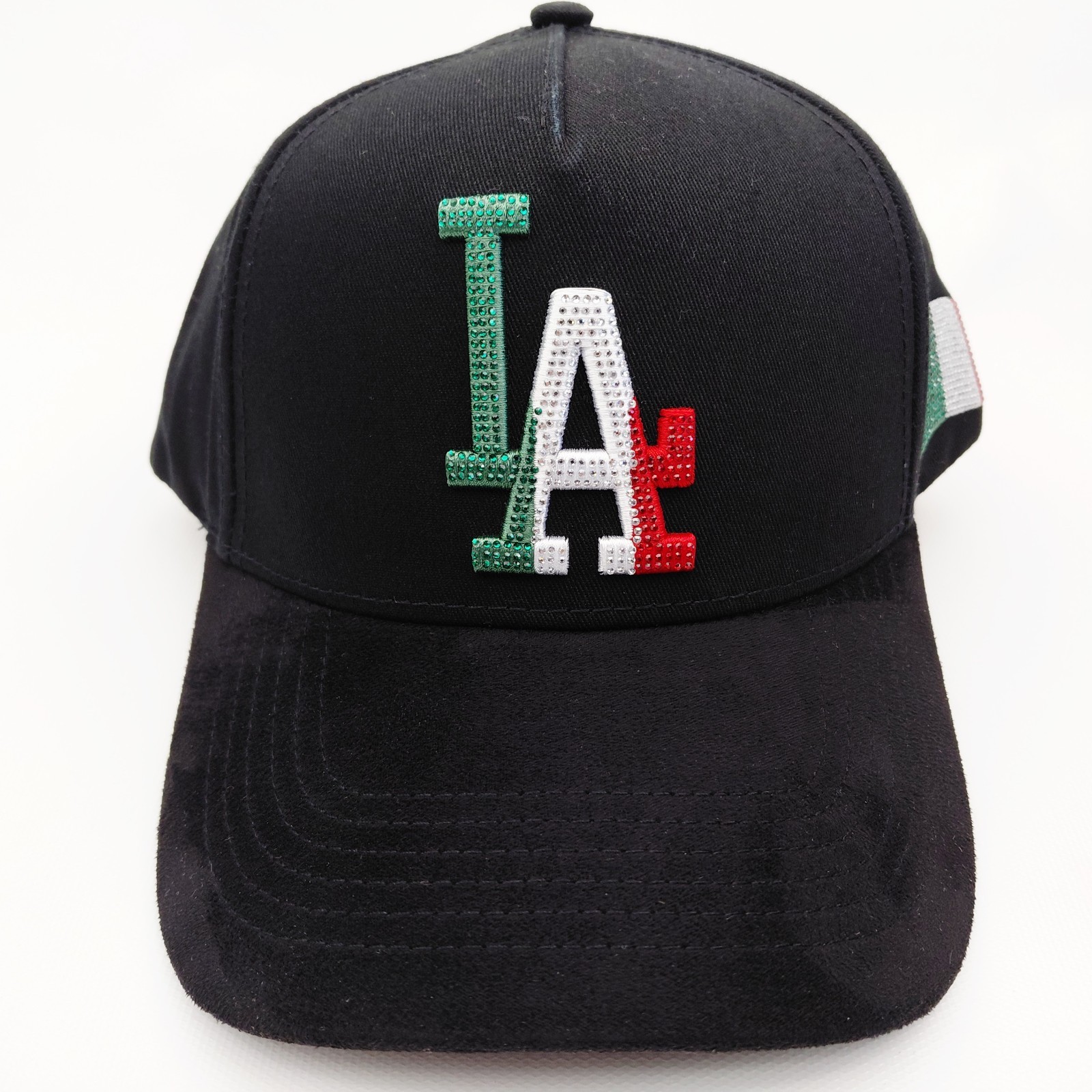 LA Los Angeles Dodgers Diced Hats Black Hat Snapback MLB Mexico Flag Velour Bill