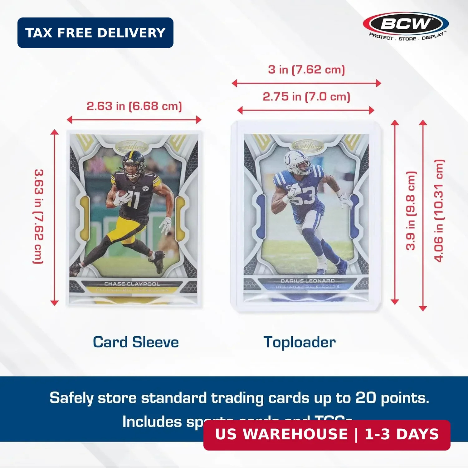 BCW Card Sleeves and Toploaders for Card Combo – 200 Count | Top Loaders and Aci