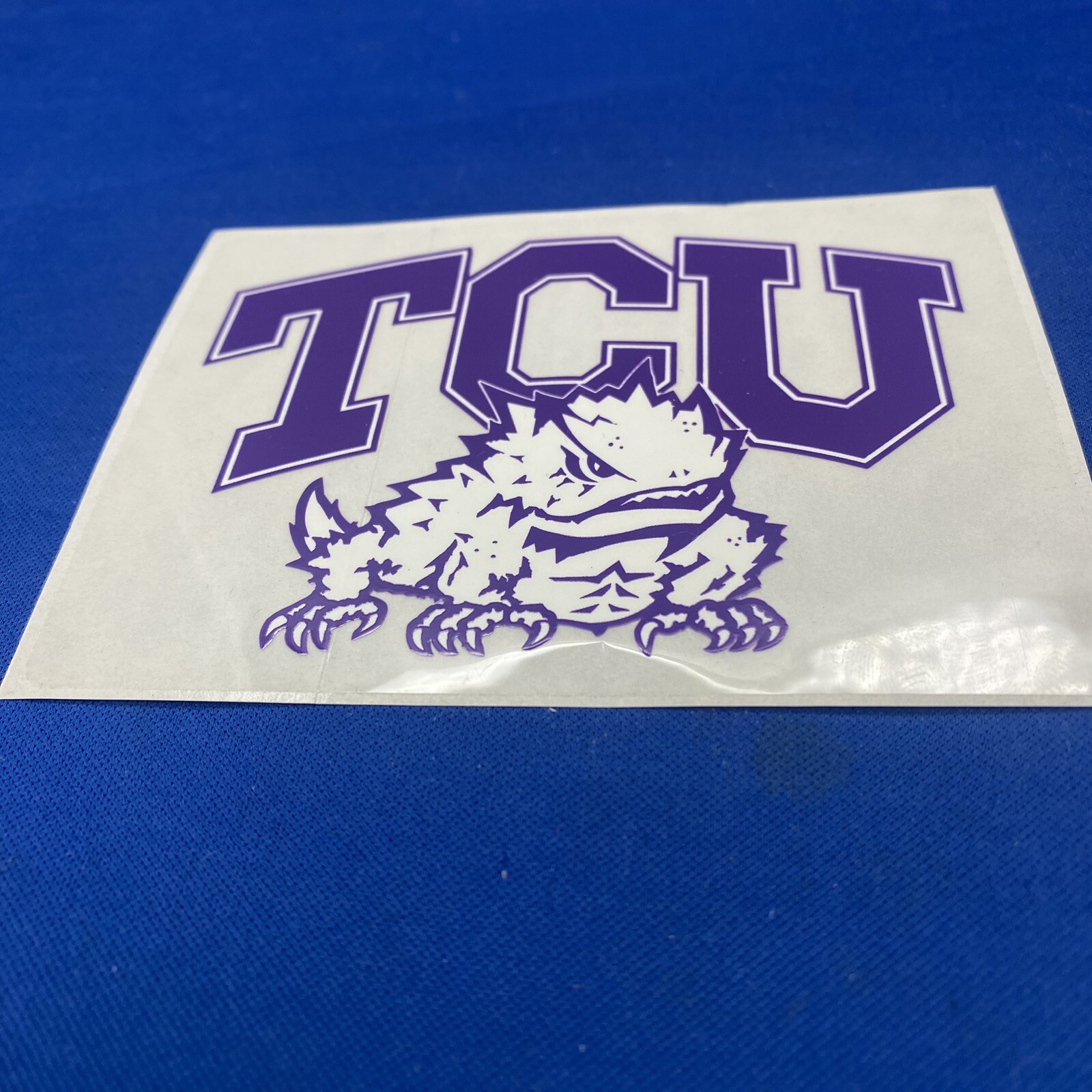 TCU Horned Frogs Logo Static Cling Sticker Decal 3.25inx4.35in Window Car Laptop