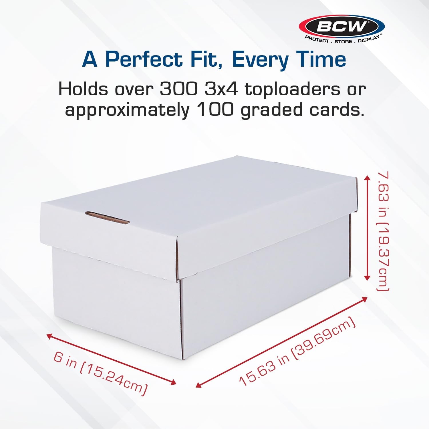 Graded Shoe Box for 300 Toploaders & 100 Graded Cards – Perfect Storage Solution