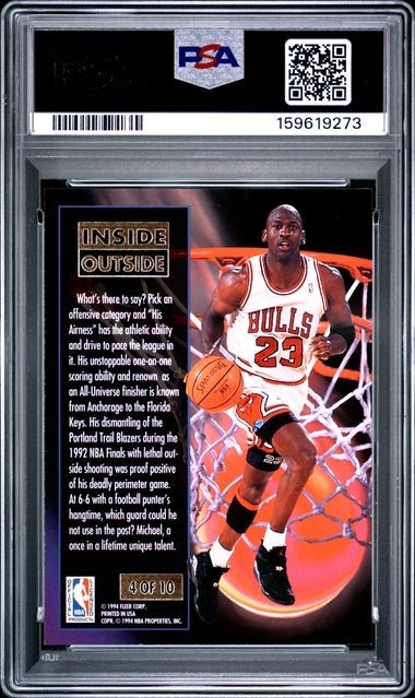 MICHAEL JORDAN 1993 ULTRA INSIDE/OUTSIDE #4 MICHAEL JORDAN PSA NM/MT 8 159619273