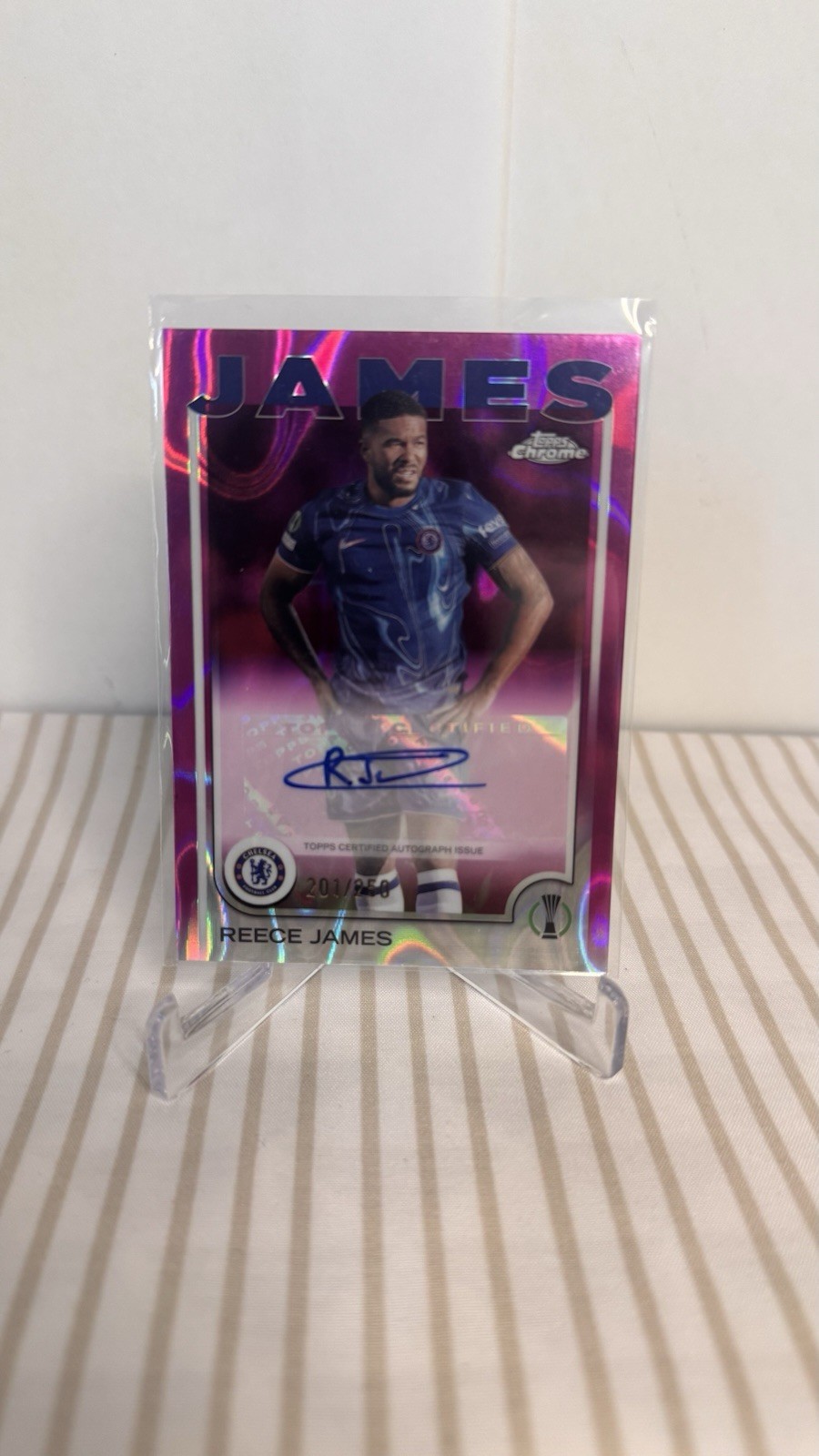 Topps Chrome 2024-25 UEFA Reece James Chelsea Chrome Autographs Auto #CA-RJ