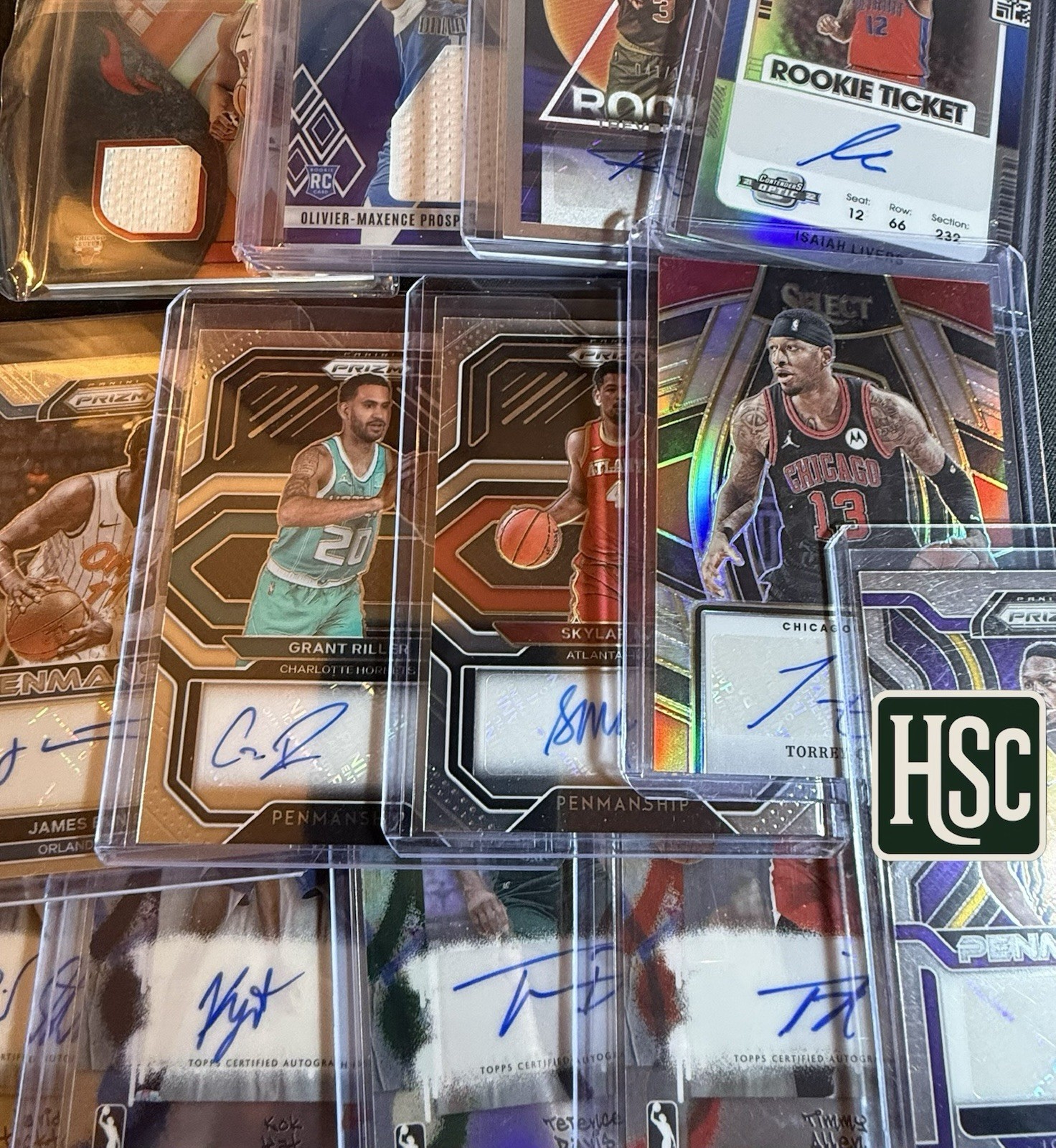 Basketball NBA – 500 Card Lot – Rookies, Parallels, Memorabilia, Autos, Numbered