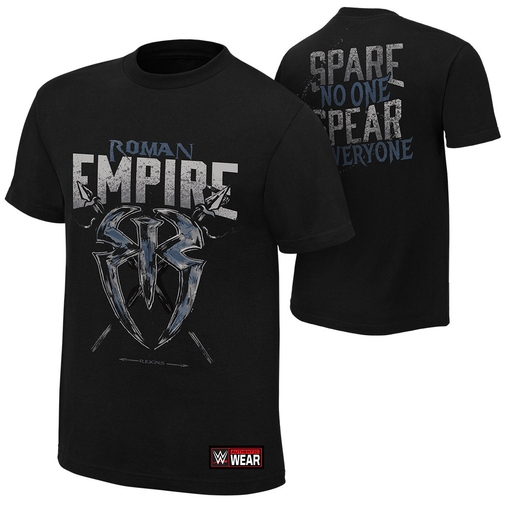Roman Reigns Empire Spare No One WWE Authentic Mens Black T-Shirt