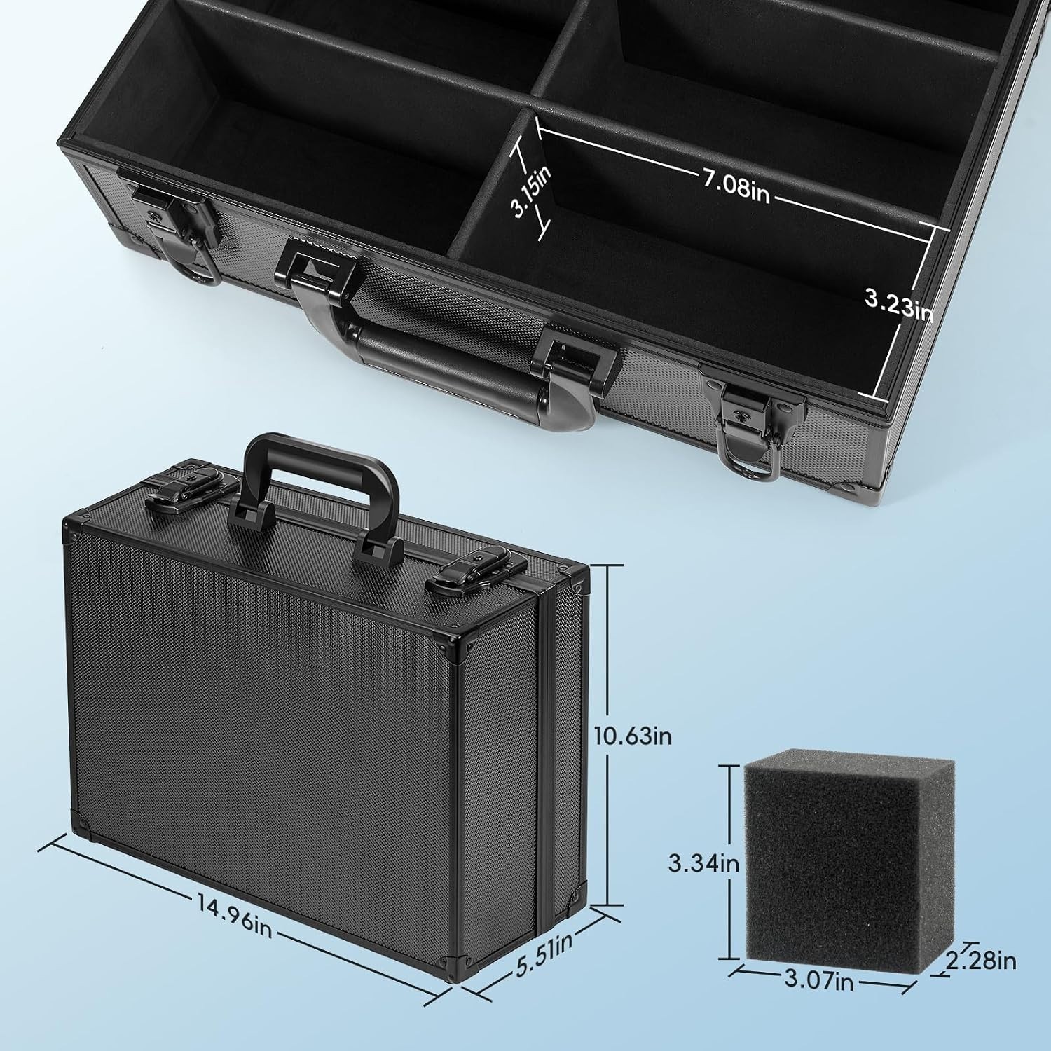 Trading Card Storage Box for 3″ X 4″ 35pt Toploaders 600+, Sturdy Secure Large