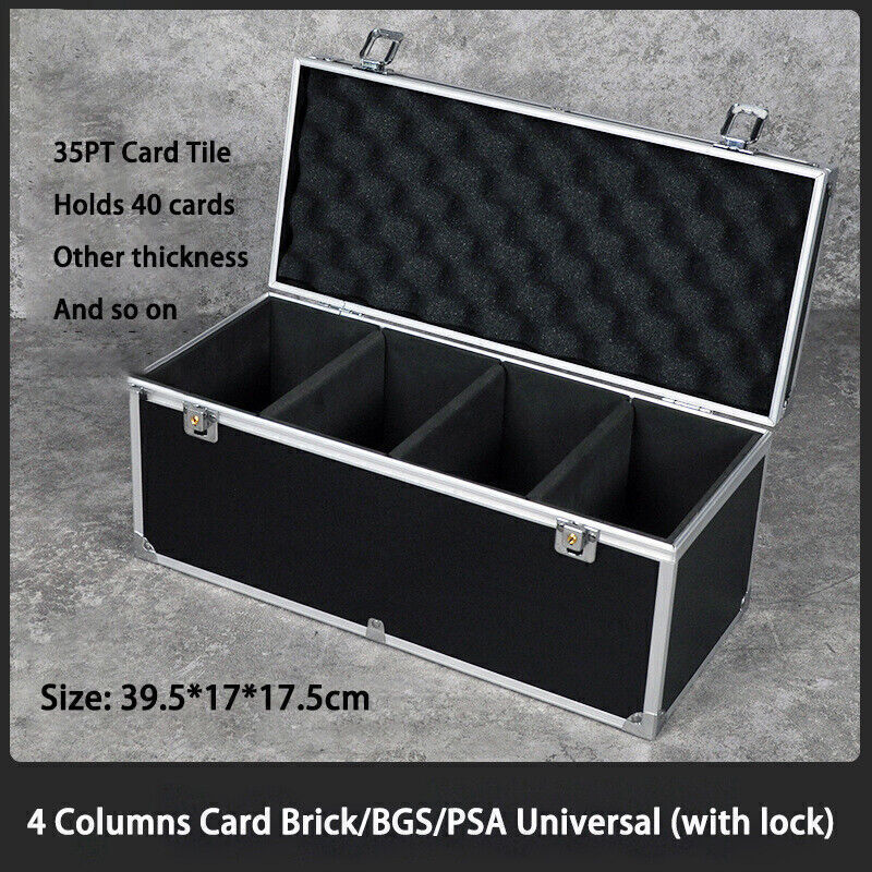 4-Compartment BGS PSA Card Brick Organizer – Lockable for 35PT Card Collections