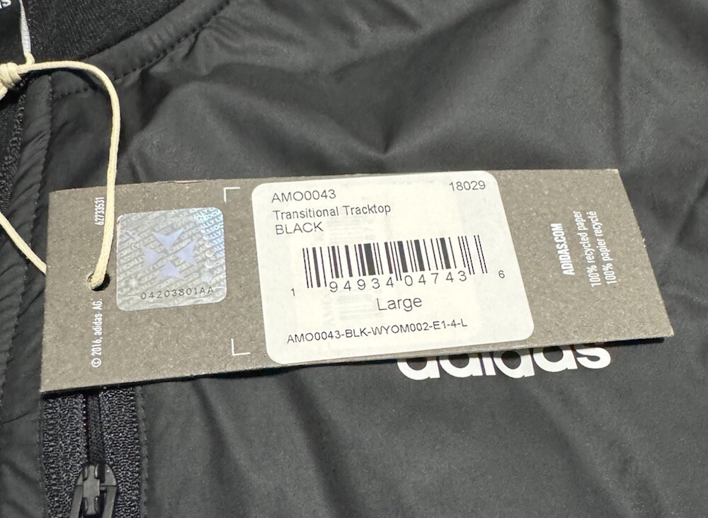 NEW Adidas Wyoming Cowboys Transitional Tracktop Jacket Black Men’s Large
