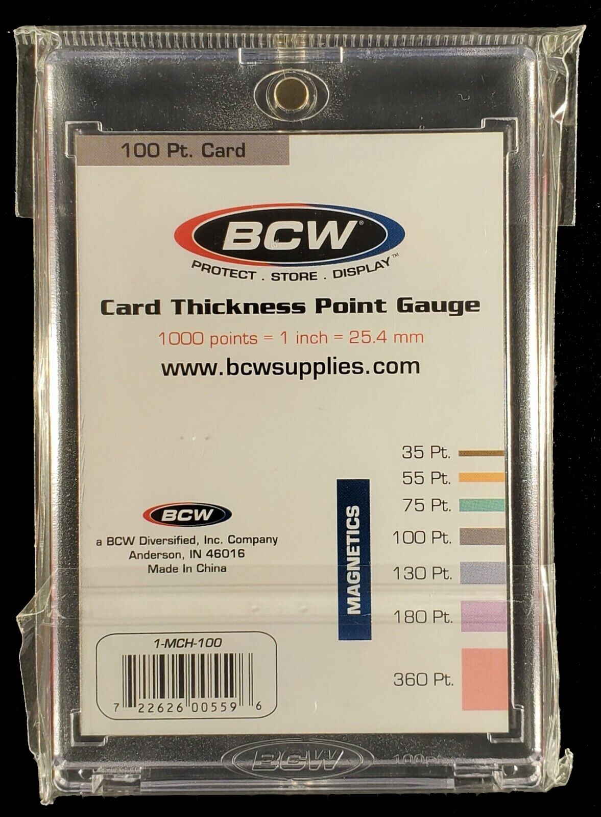 3 BCW Magnetic Card Holder 100 Pt Recessed UV Protection Slab 2 1/2 x 3 1/2 Inch
