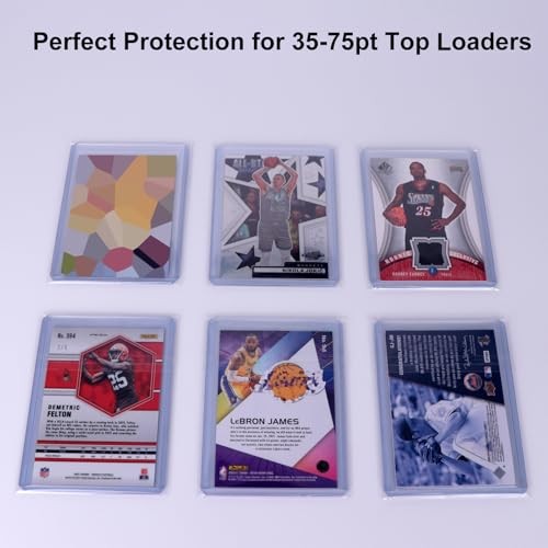 Top Loader Sleeves – Resealable Team Bags for 35-75PT Top Loader Cards (500pcs)