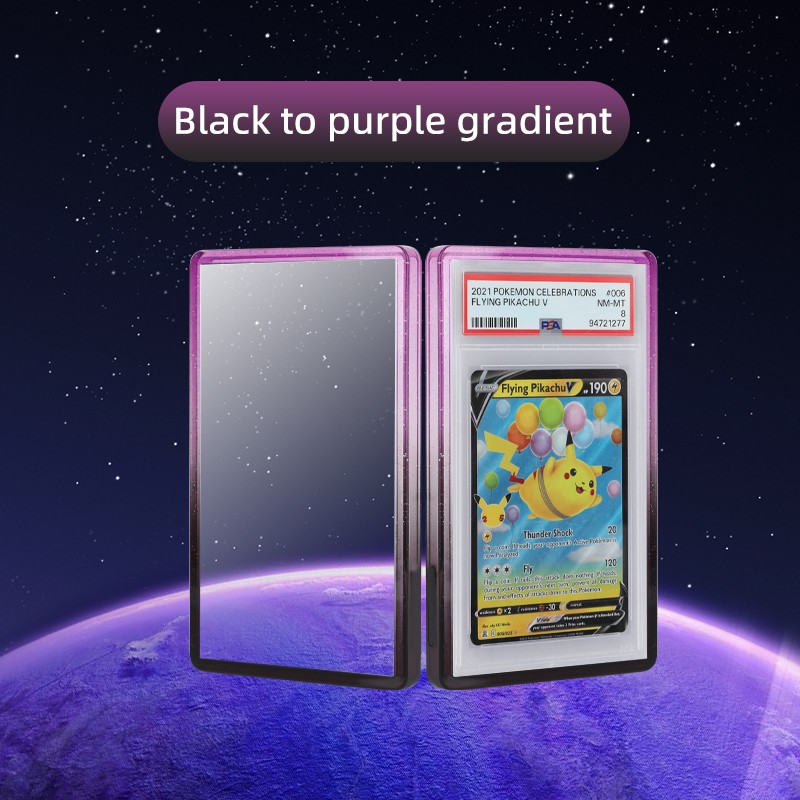 For PSA/CGC 35PT Gradient TPU Rubber Trading Cards Protector Holder Bumper Case