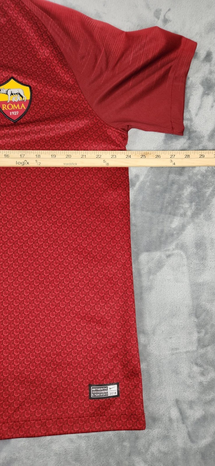 AS Roma Soccer Jersey Men’s XL Red Nike Dri-Fit Italy Football Shirt 2018 Home