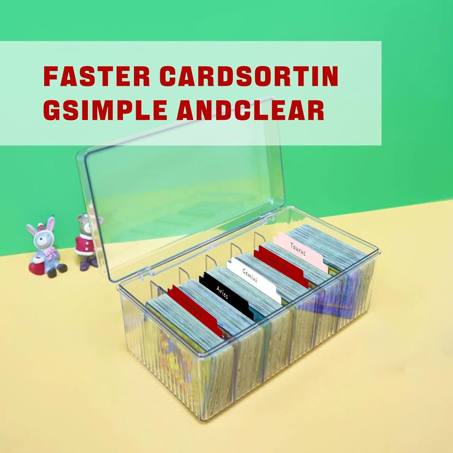 Trading Card Dividers 100 Pieces Multicolor Card Dividers with Tabs Plastic Card