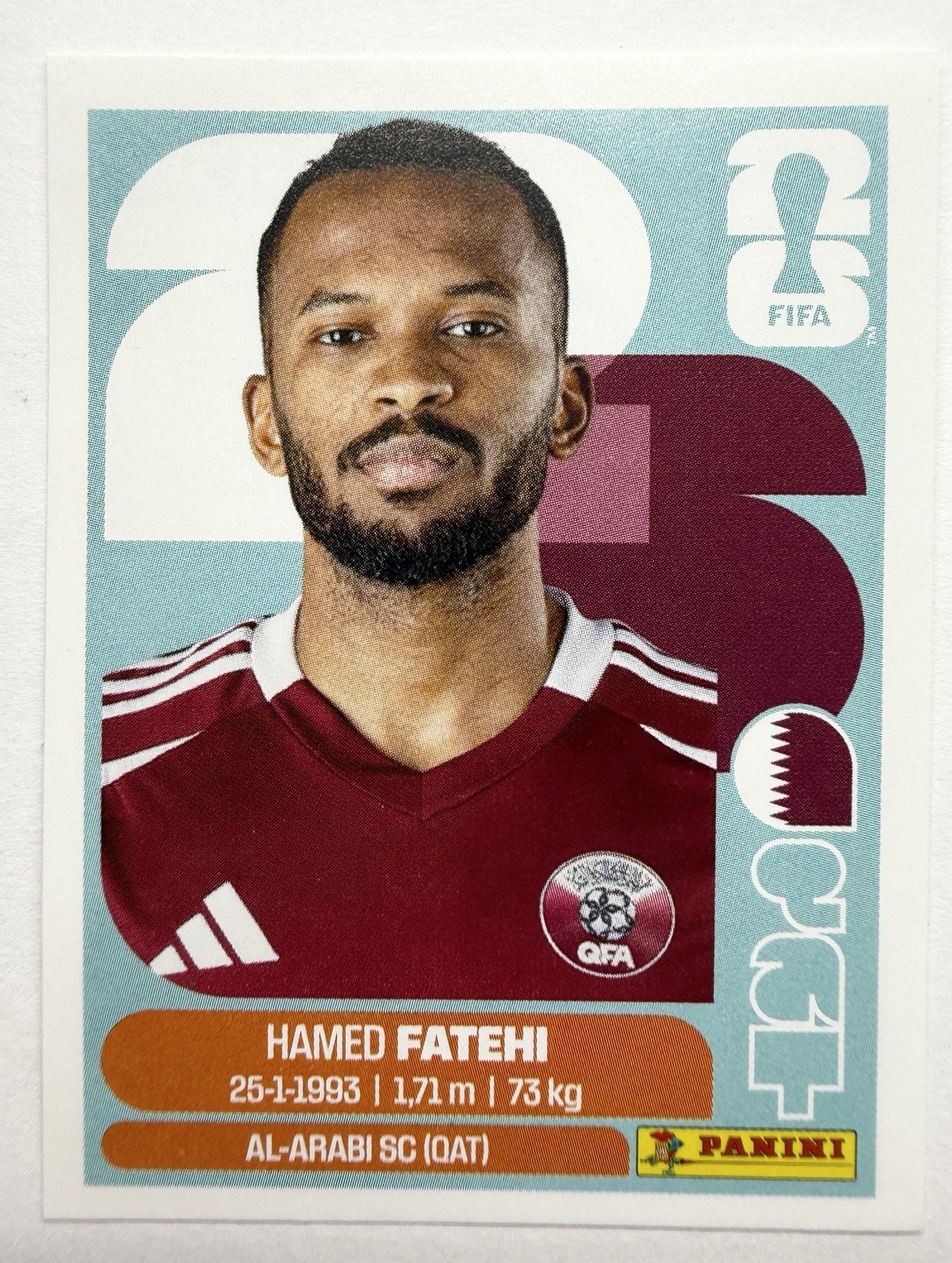 2026 FIFA World Cup Panini Sticker QAT 12 Hamed Fatehi Qatar Soccer