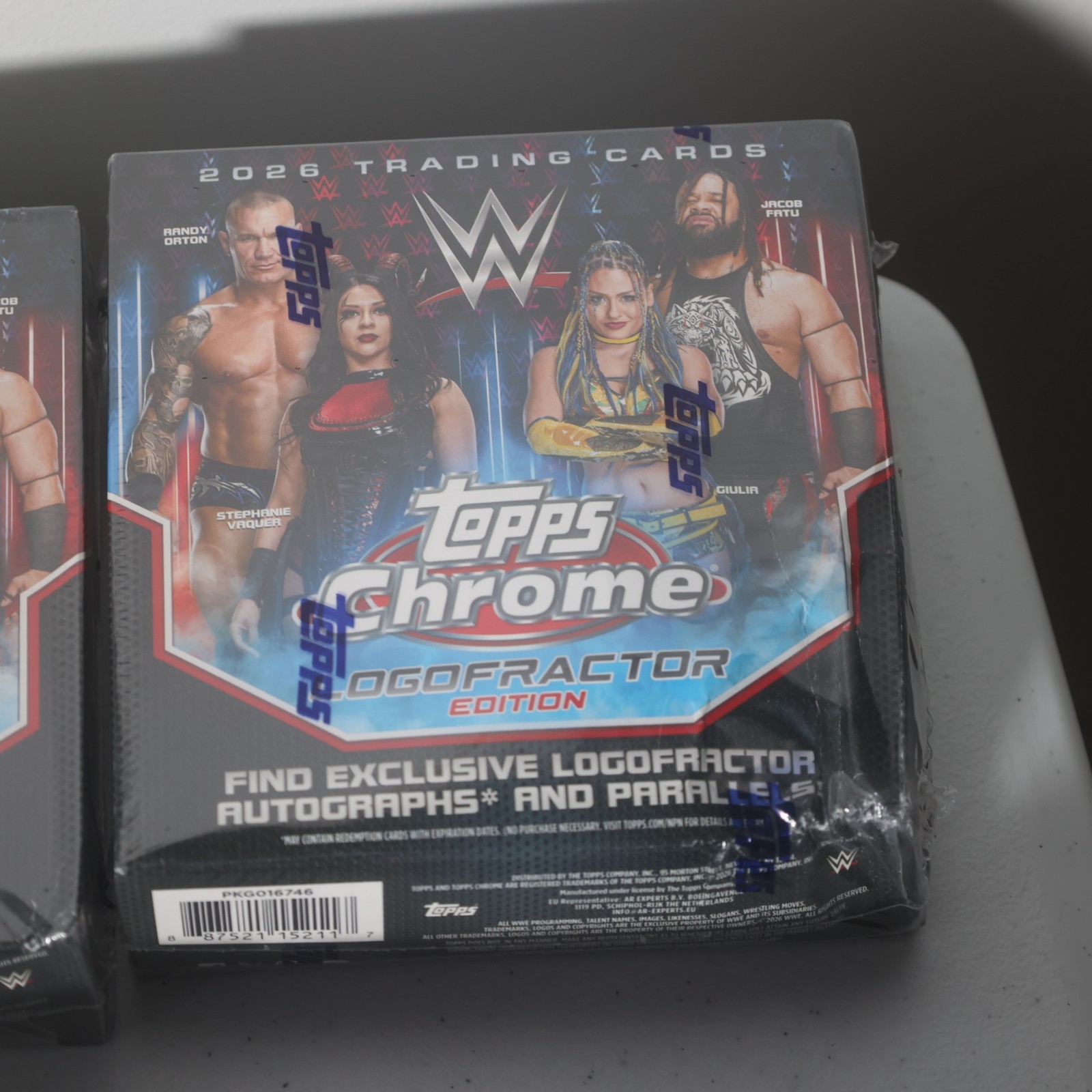 Lot of 2 2026 WWE Topps Chrome Logofractor & 2 Regular Wrestlemania 42 Exclusive