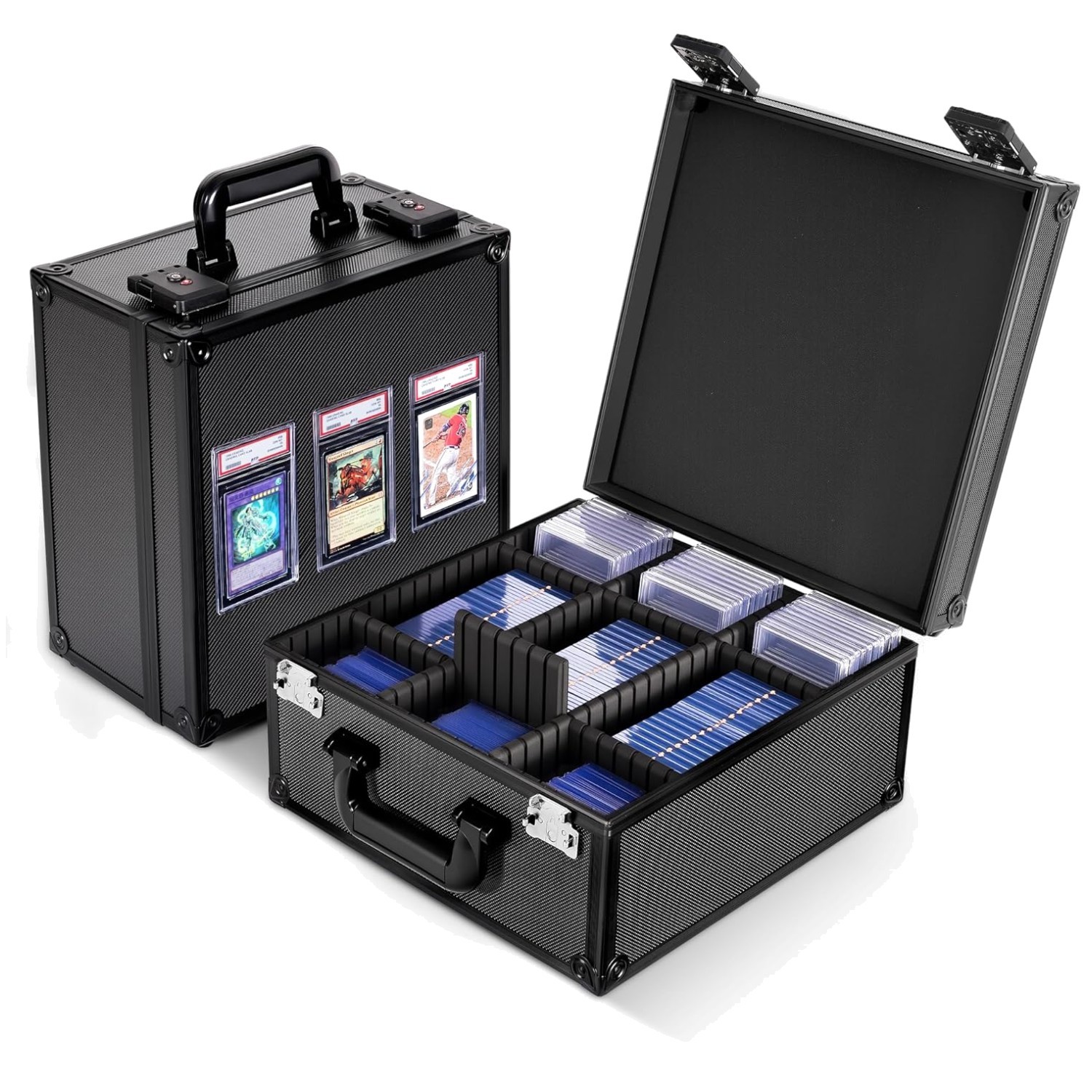 Graded Card Storage Box, TSA Lock, Holds 140+ Cards