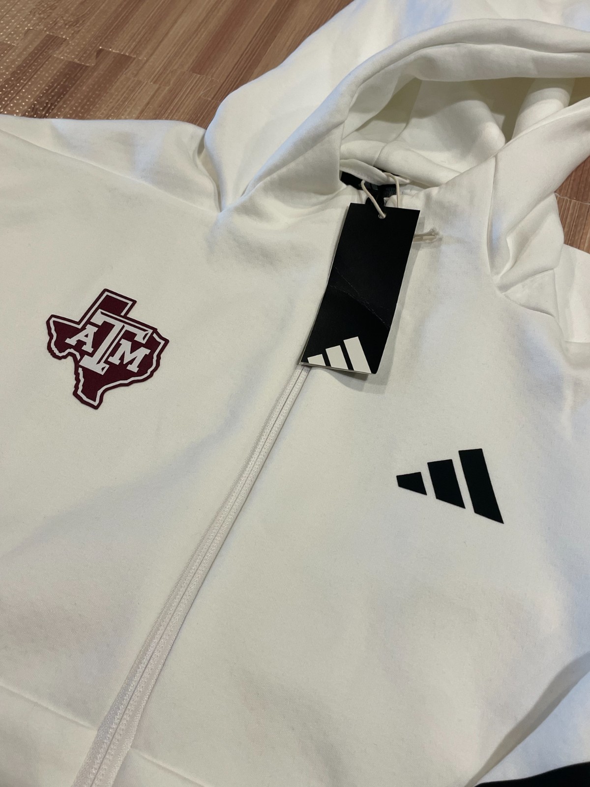 NEW RARE Adidas Texas A&M Aggies Mens Z.N.E. Full-Zip Team Issue Hoodie MSRP$120