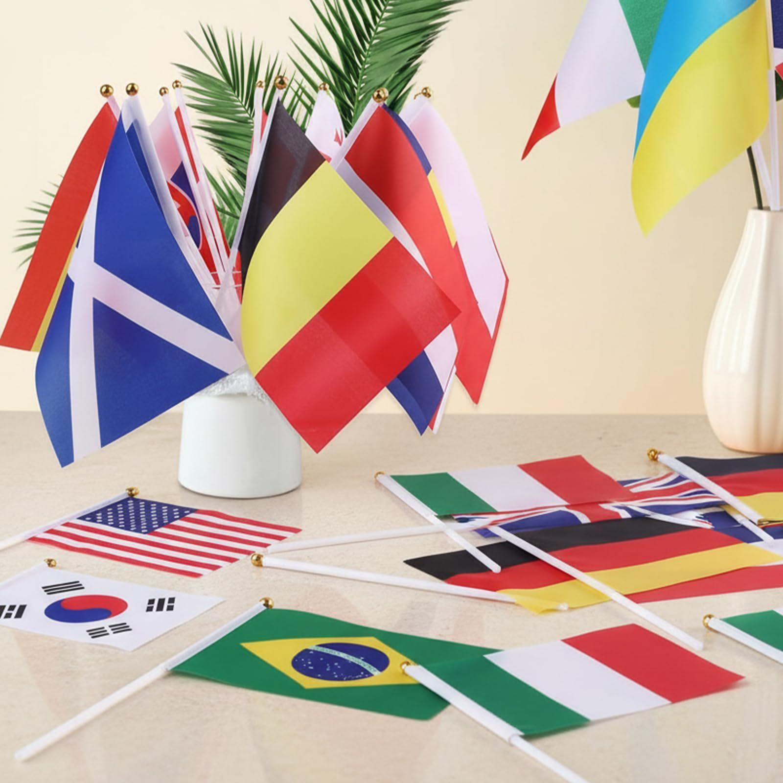 100 Countries International Flags of the World Mini Hand 5×8 Inch, MULTICOLOR