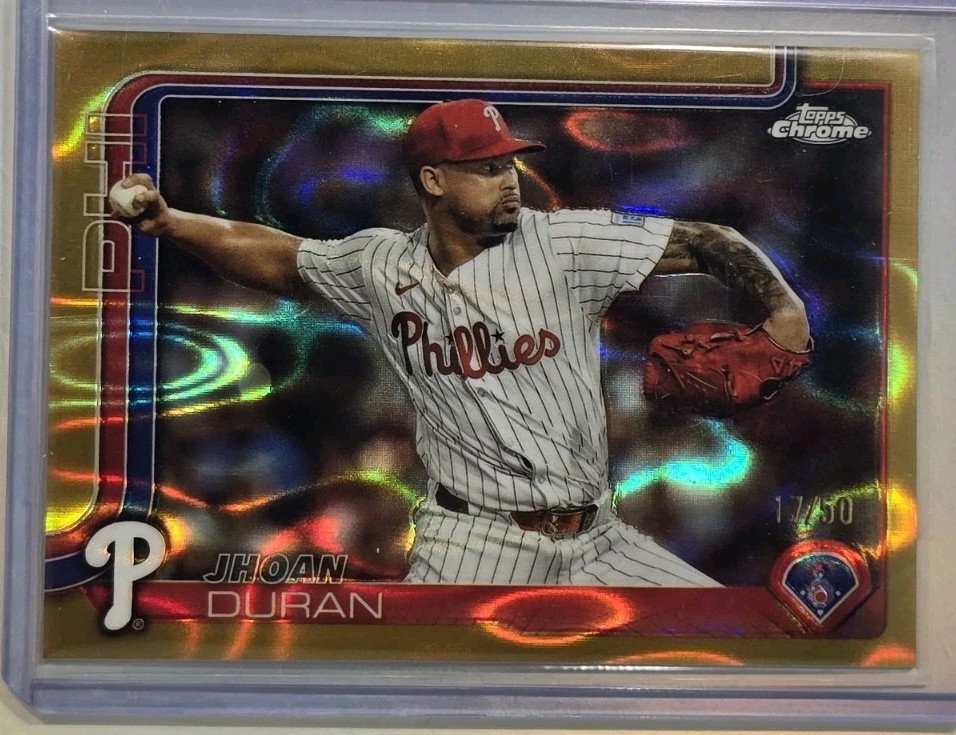 2025 Topps Update Gold Raywave Jhoan Duran /50 USC120 PHILLIES