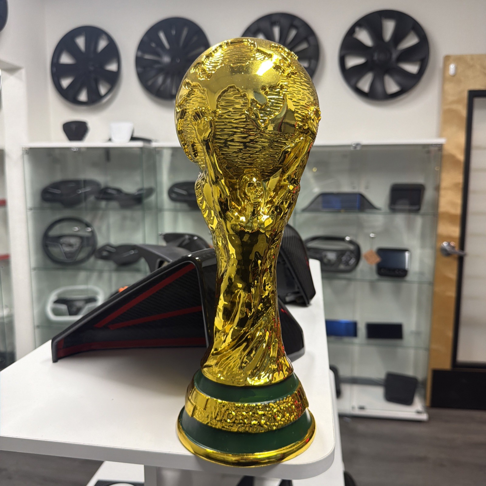 World Cup Trophy Replica 14.2in 8LB Gold Soccer Championship Award Display Decor