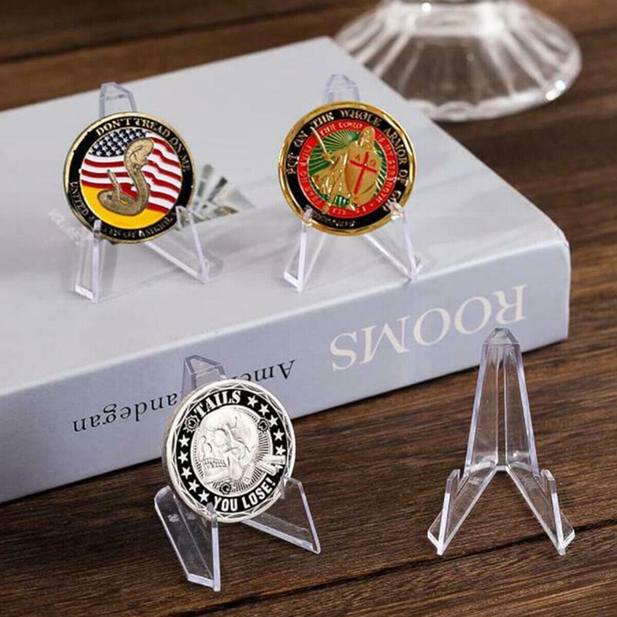 20-200 Packs Trading Card Display Stand Acrylic Coin Picture Sports Cards Holder