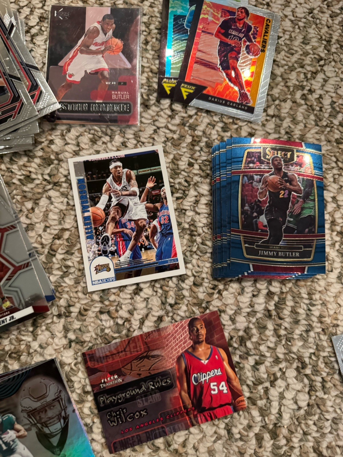 Various NBA NFL Sports Trading Card Lot Basketball Football