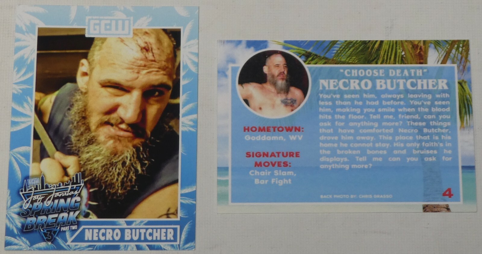 Necro Butcher 2019 GCW Joey Janela’s Spring Break 3 Rookie Card 4 RC JCW ROH CZW